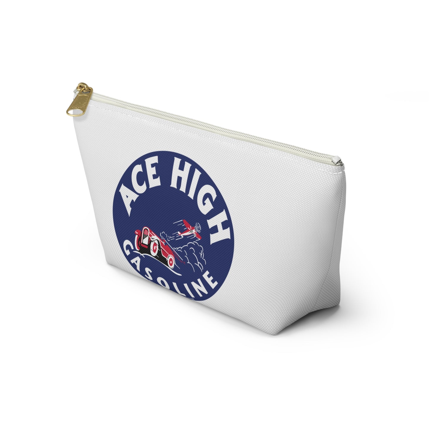 Ace High Gasoline Accessory Pouch — Vintage Petroliana Gift | The Faded Label Co.