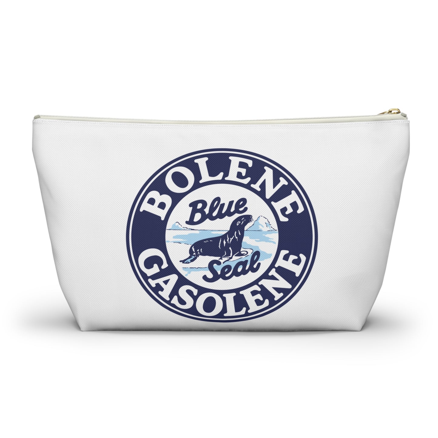 Bolene Blue Seal Gasolene Accessory Pouch — Vintage Petroliana Gift | The Faded Label Co.