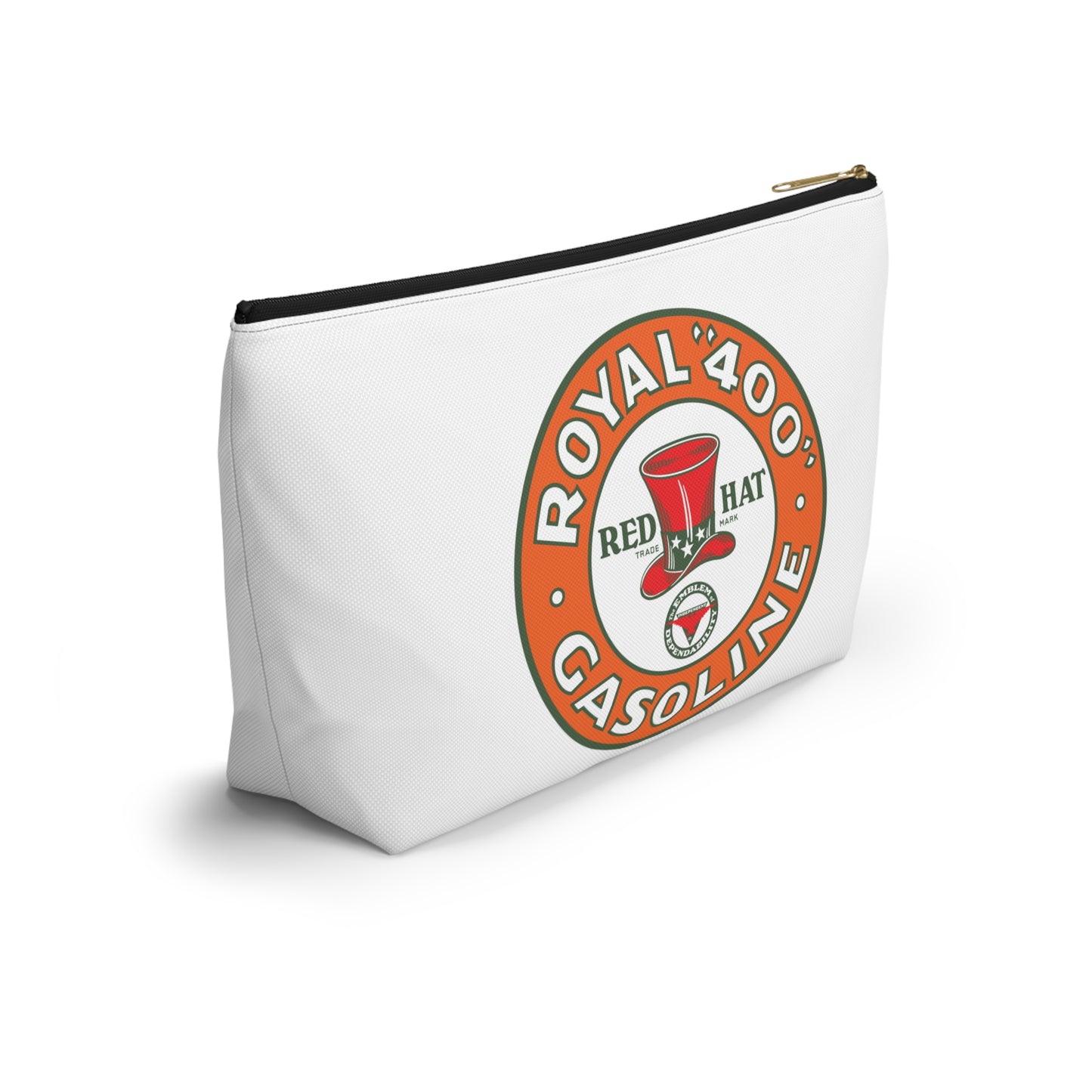 Red Hat Royal 400 Gasoline Accessory Pouch — Vintage Rare Petroliana Gift | The Faded Label Co.