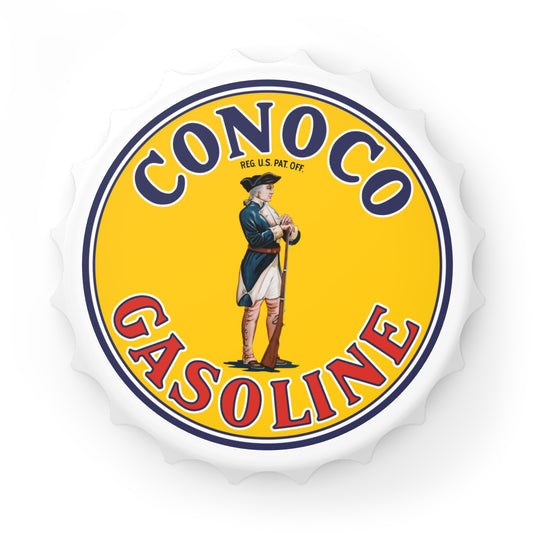 Conoco Minute Man bottle opener — vintage petroliana gift — The Faded Label Co.