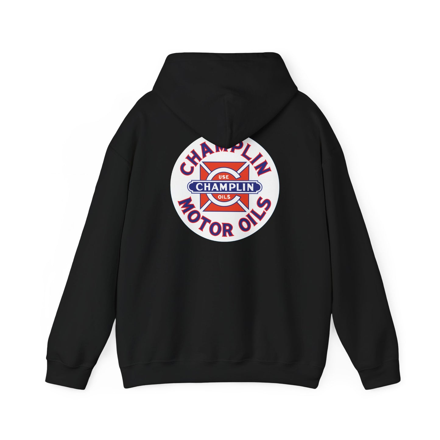 Champlin Motor Oils Hoodie — Vintage Gasoline Logo Pullover