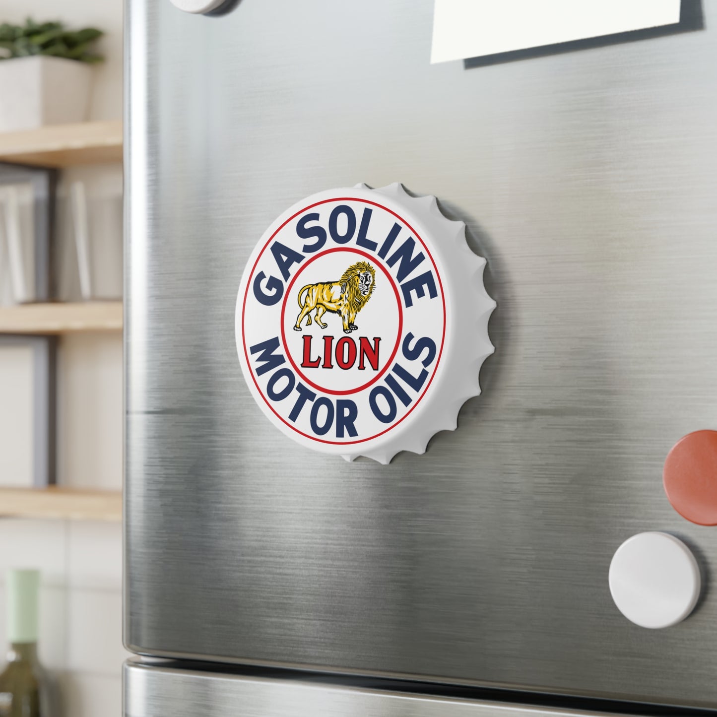 Lion Gasoline Bottle Opener — Vintage Arkansas Petroliana Gift | The Faded Label Co.
