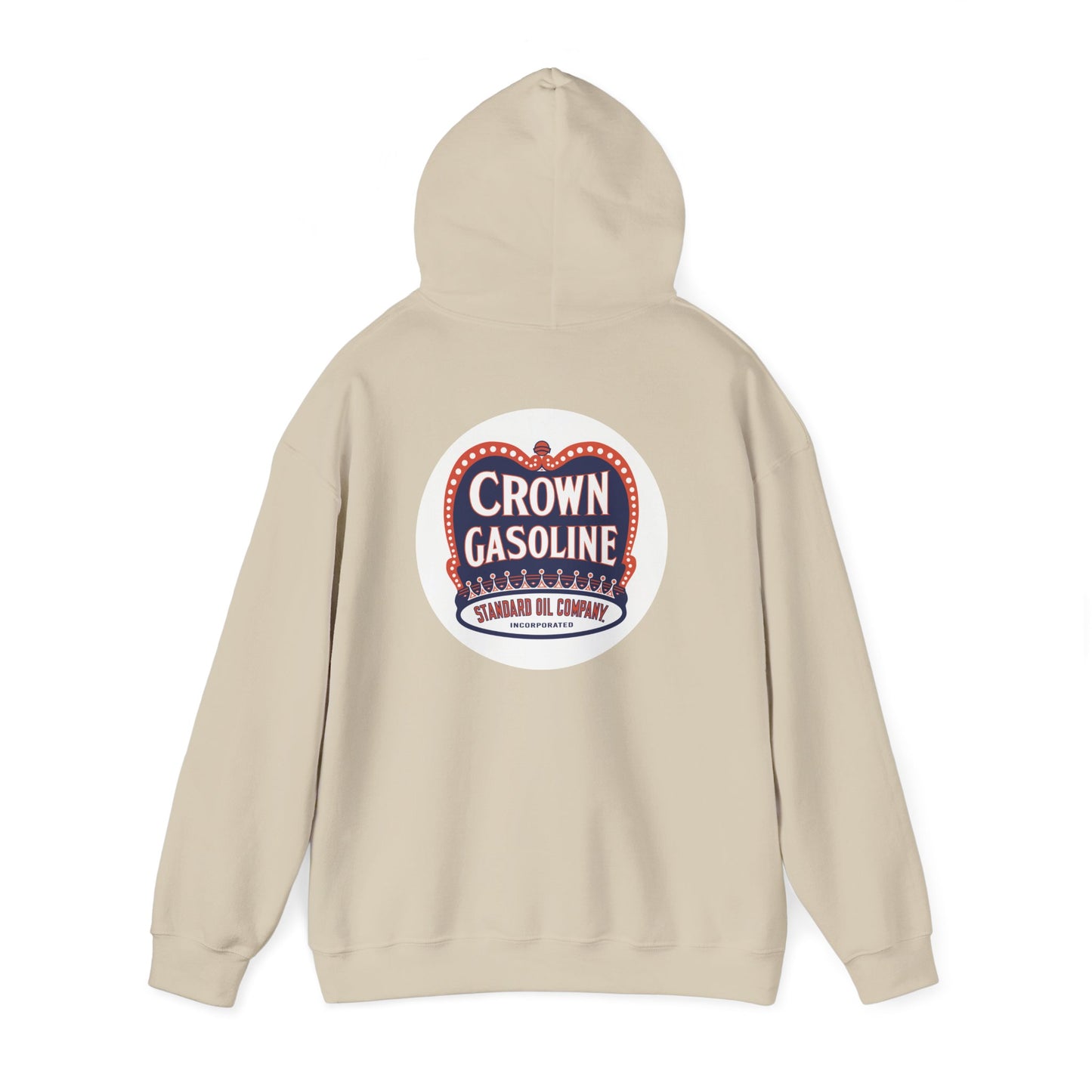 Crown Gasoline Vintage Logo Hoodie – Retro Gas Station Graphic Sweatshirt