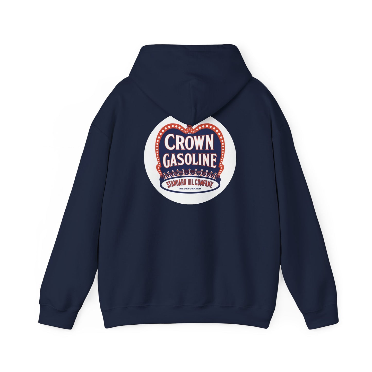 Crown Gasoline Vintage Logo Hoodie – Retro Gas Station Graphic Sweatshirt