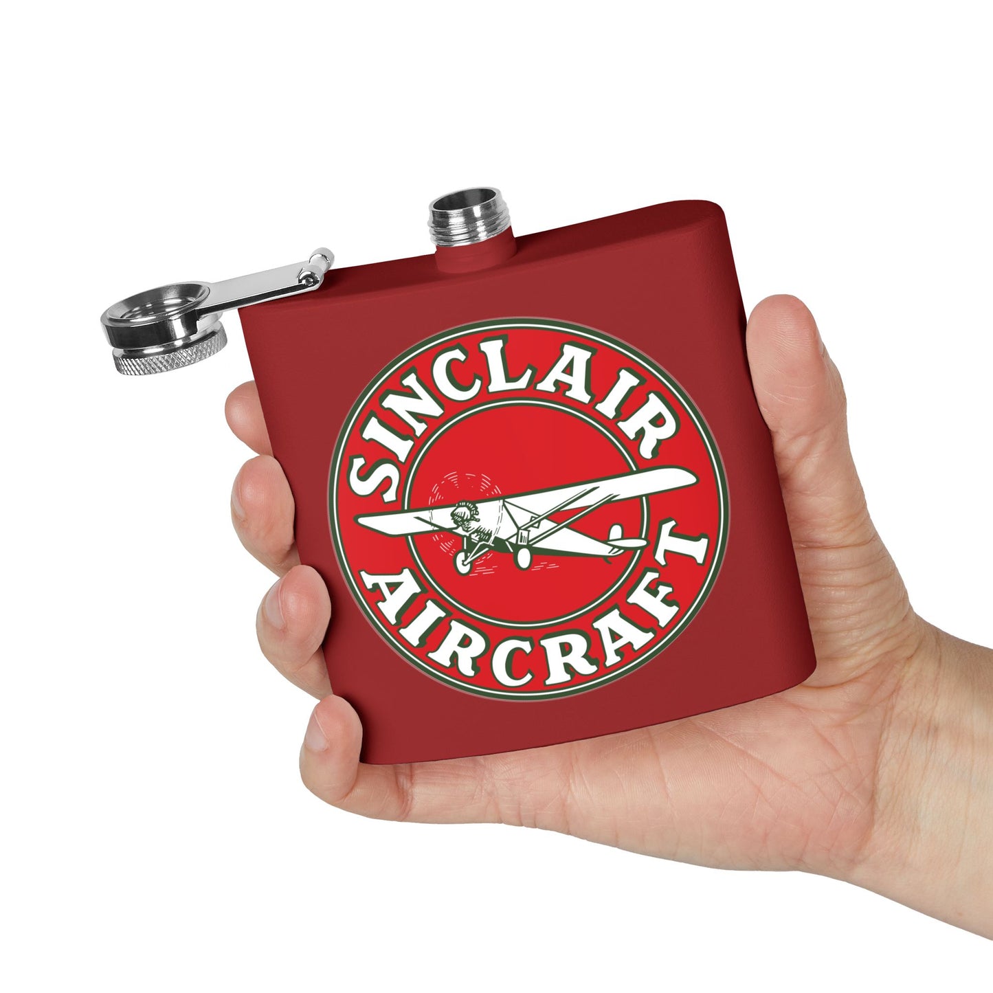 Sinclair Aircraft Flask — Vintage Aviation Petroliana Gift | The Faded Label Co.