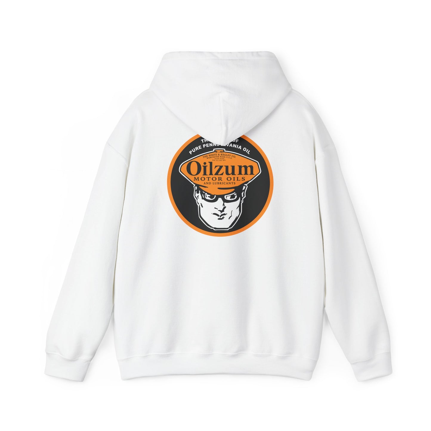 oilzum Hoodie — Vintage Oilzum Motor Oil Logo Pullover