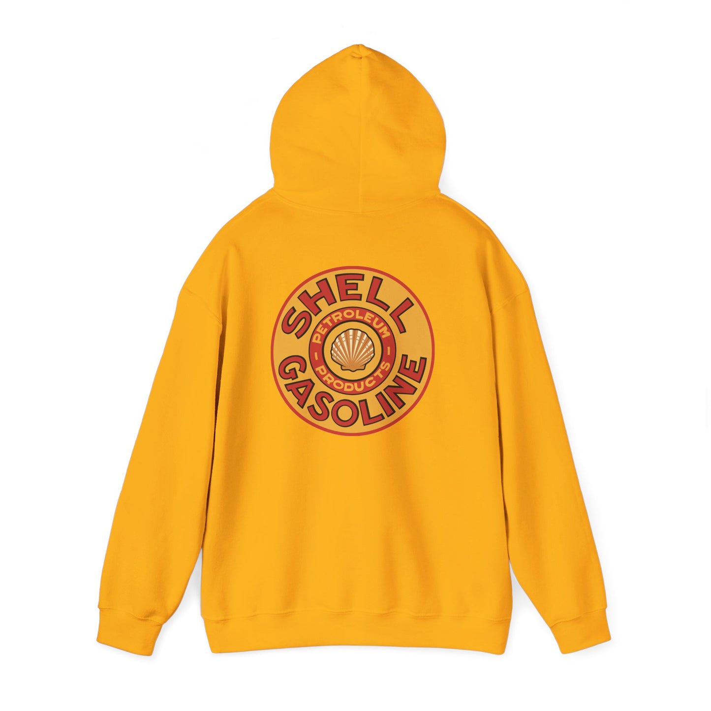 Shell Gasoline Logo Hoodie — Vintage Retro Petrol Badge Pullover