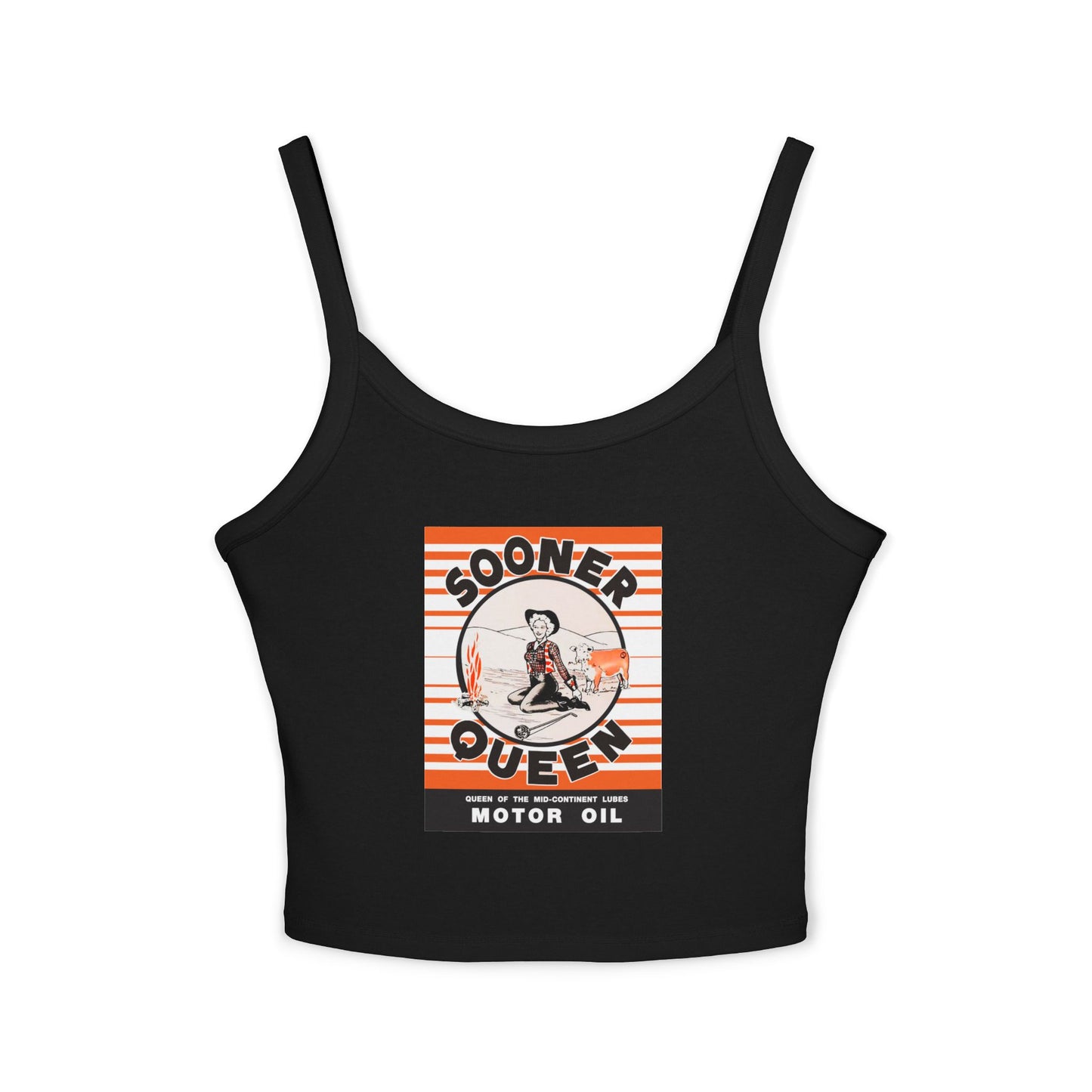 Sooner Queen Motor Oil Retro Crop Tank