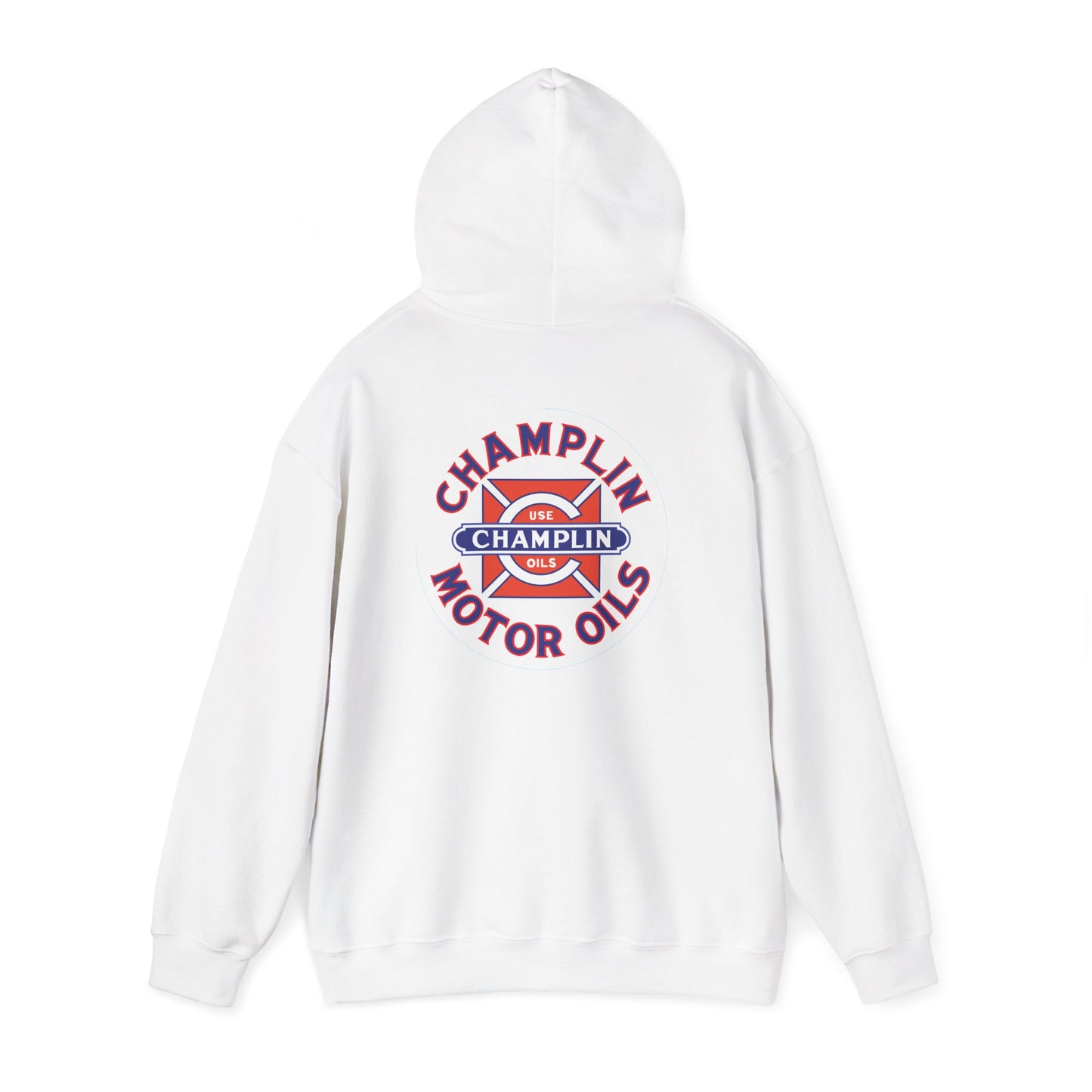Champlin Motor Oils Hoodie — Vintage Gasoline Logo Pullover