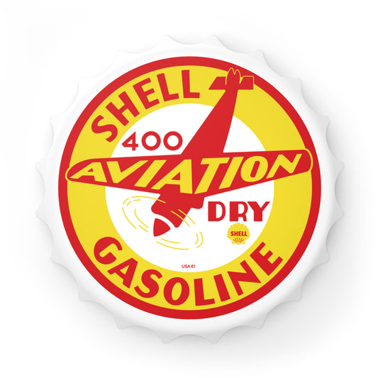 Shell Aviation 400 bottle opener — vintage petroliana gift — The Faded Label Co.