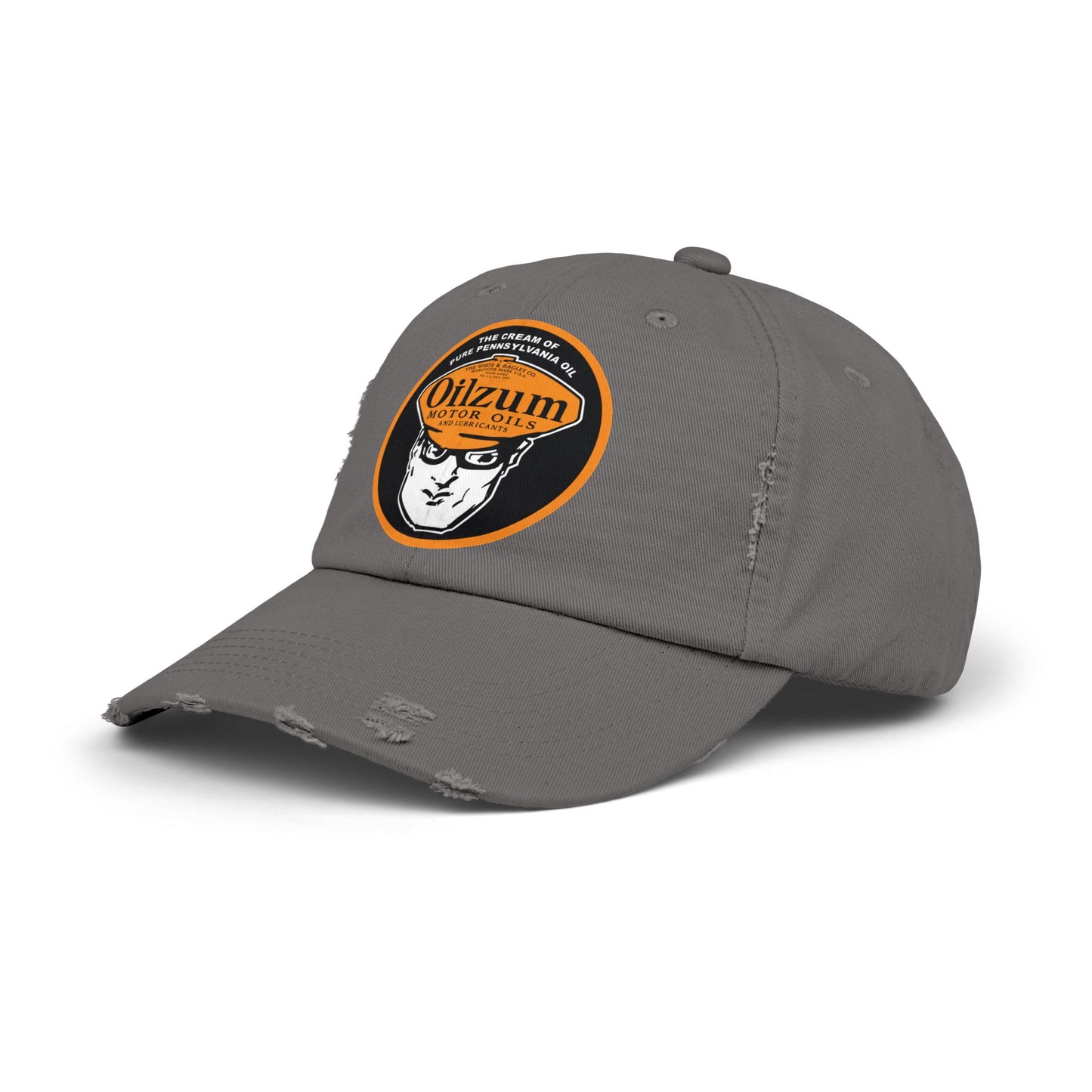 Oilzum Distressed Cap — Vintage Racing Motor Oil Hat | The Faded Label Co.