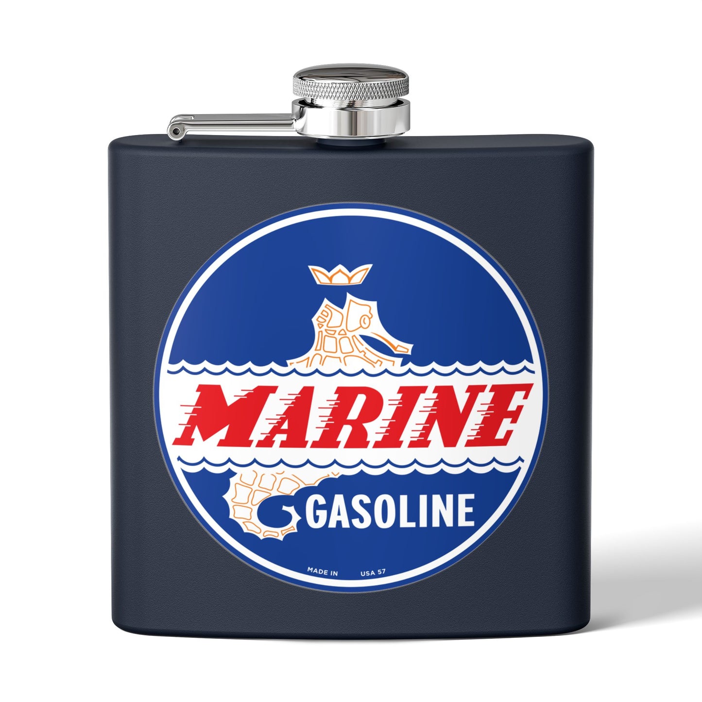 Marine Gasoline Flask — Vintage Dockside Petroliana Gift | The Faded Label Co.