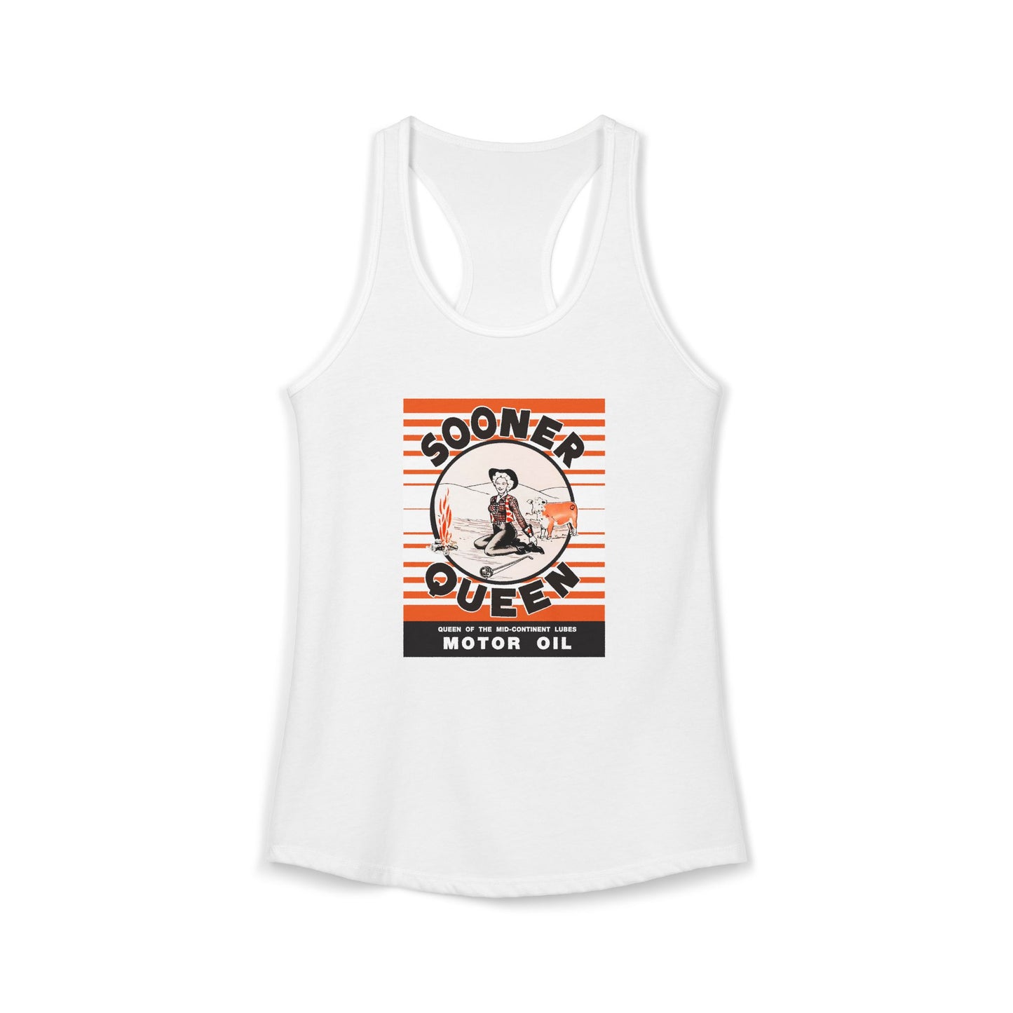 sooner queen Women's Ideal Racerback Tank