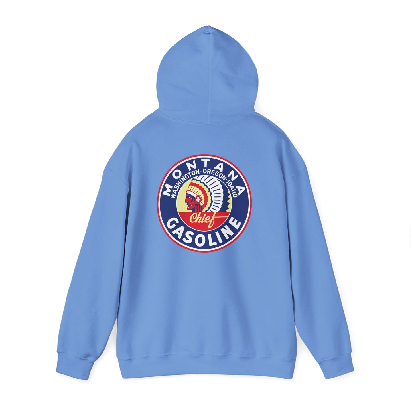 Montana Chief Gasoline Hoodie — Vintage Northwest Petroliana | The Faded Label Co.