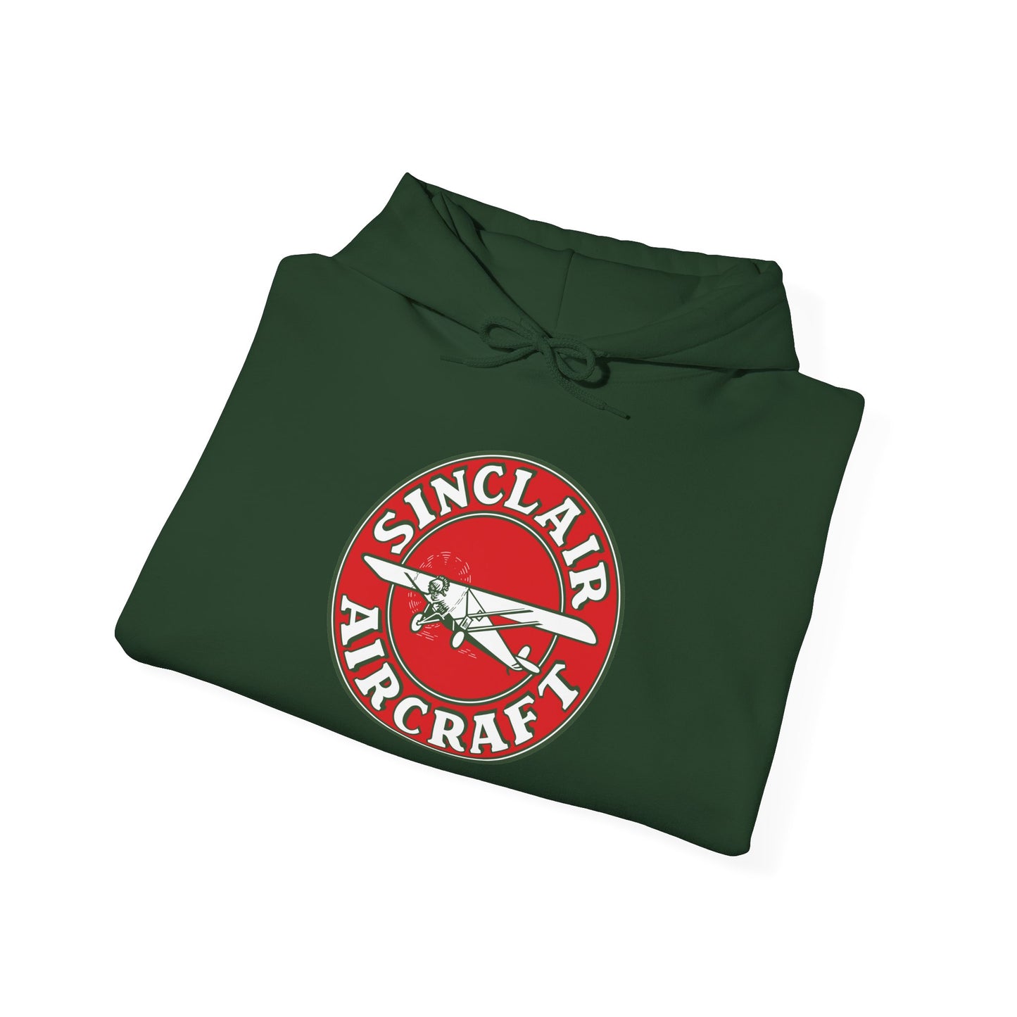 Sinclair Aircraft Vintage Logo Hoodie — Retro Aviation Pullover