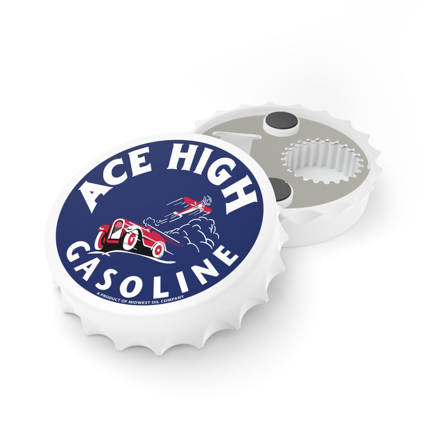 Ace High Gasoline Bottle Opener — Vintage Petroliana Gift | The Faded Label Co.