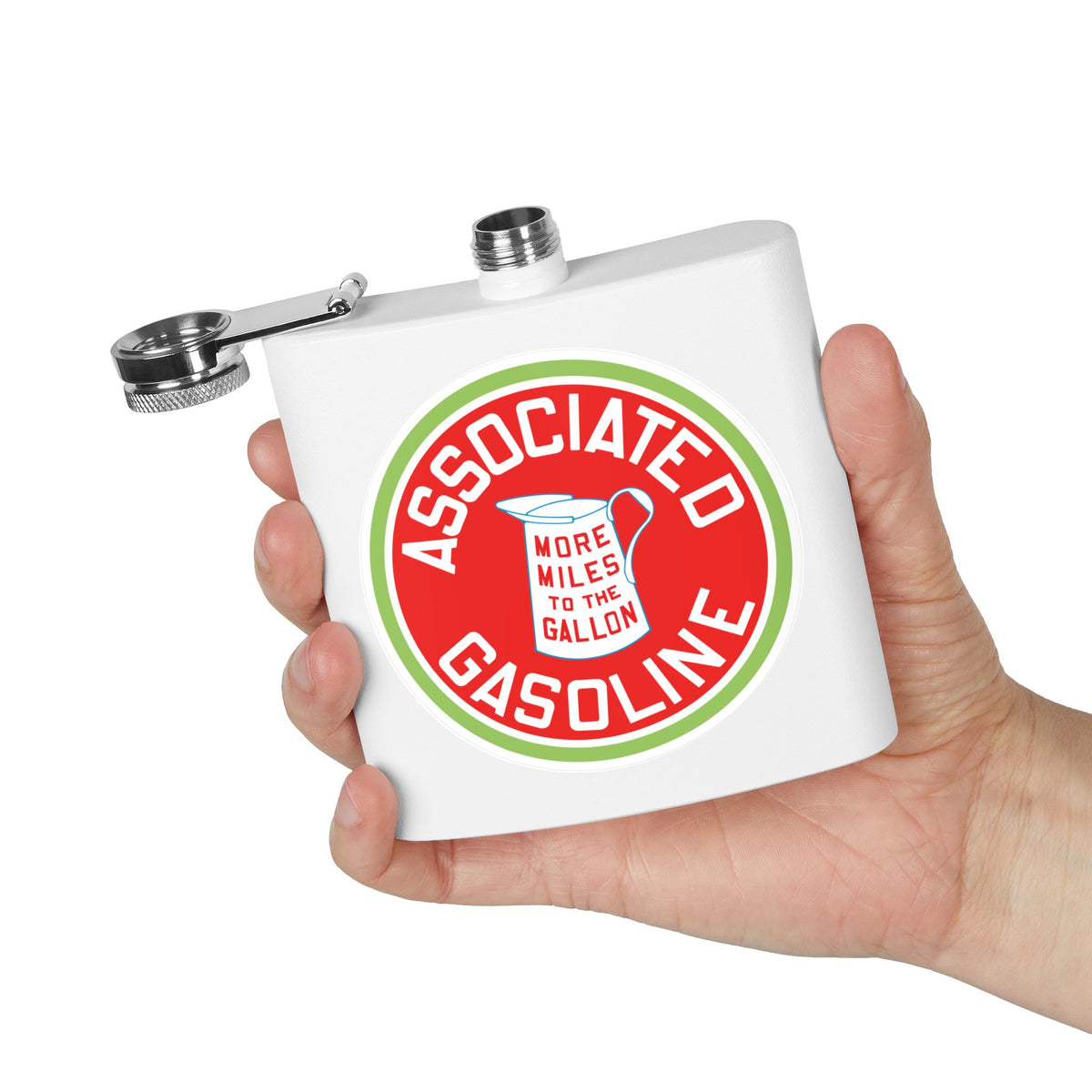 Associated Gasoline Flask — Vintage Petroliana Gift | The Faded Label Co.