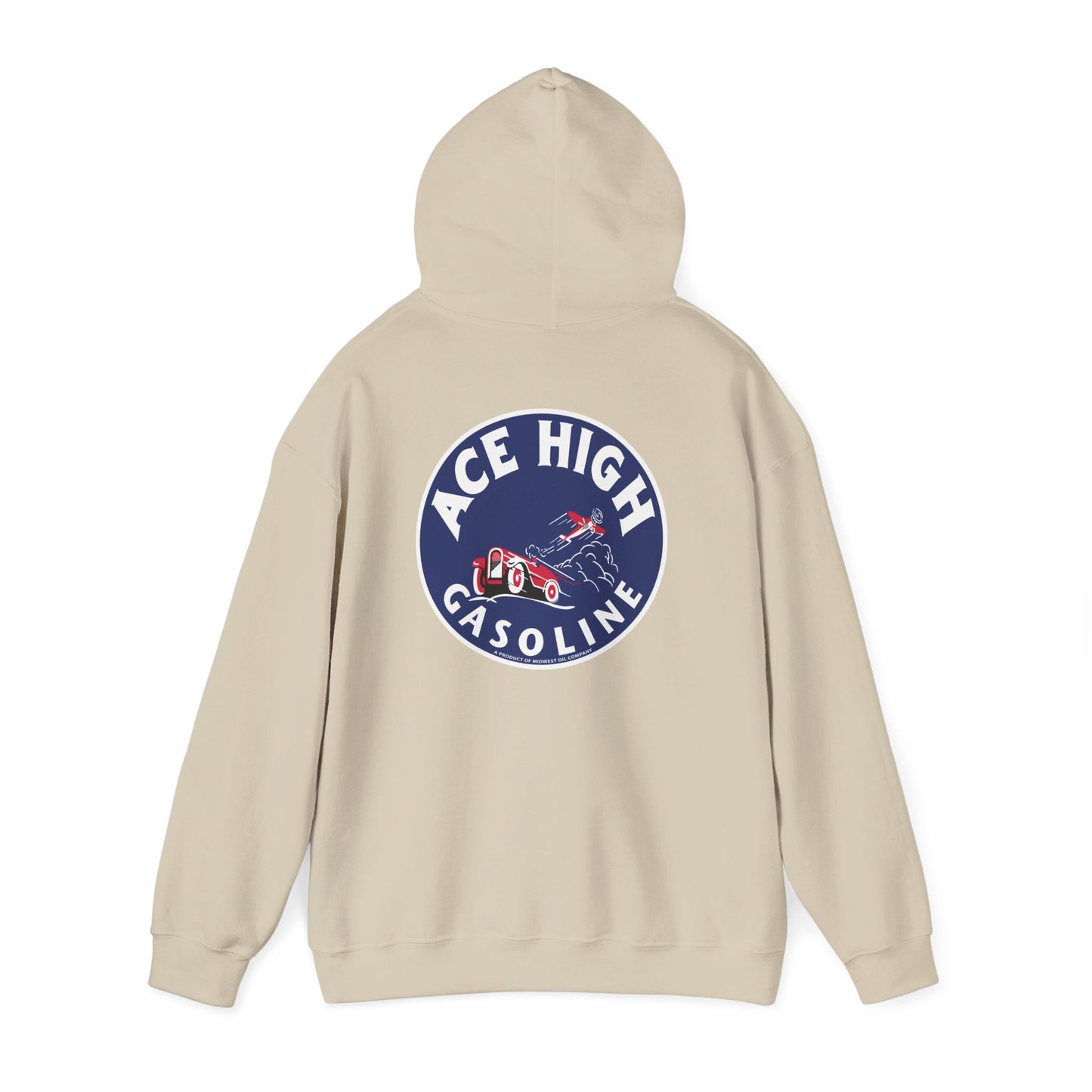 Ace High Gasoline Hoodie — Vintage Racing Logo Pullover