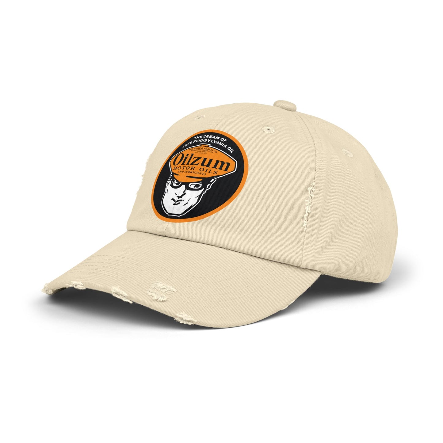 Oilzum Distressed Cap — Vintage Racing Motor Oil Hat | The Faded Label Co.