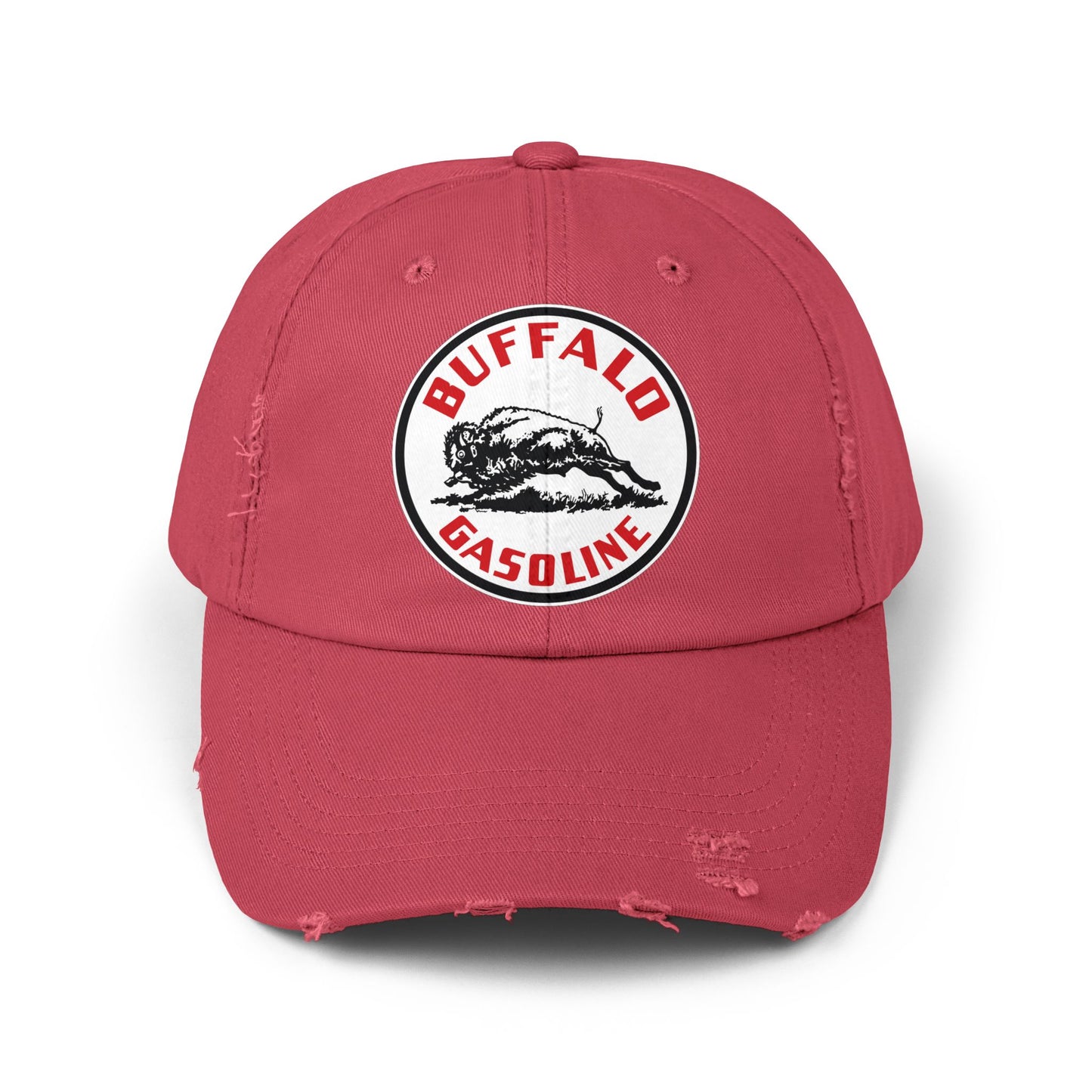 Buffalo Gasoline Distressed Cap — Vintage Petroliana Hat | The Faded Label Co.