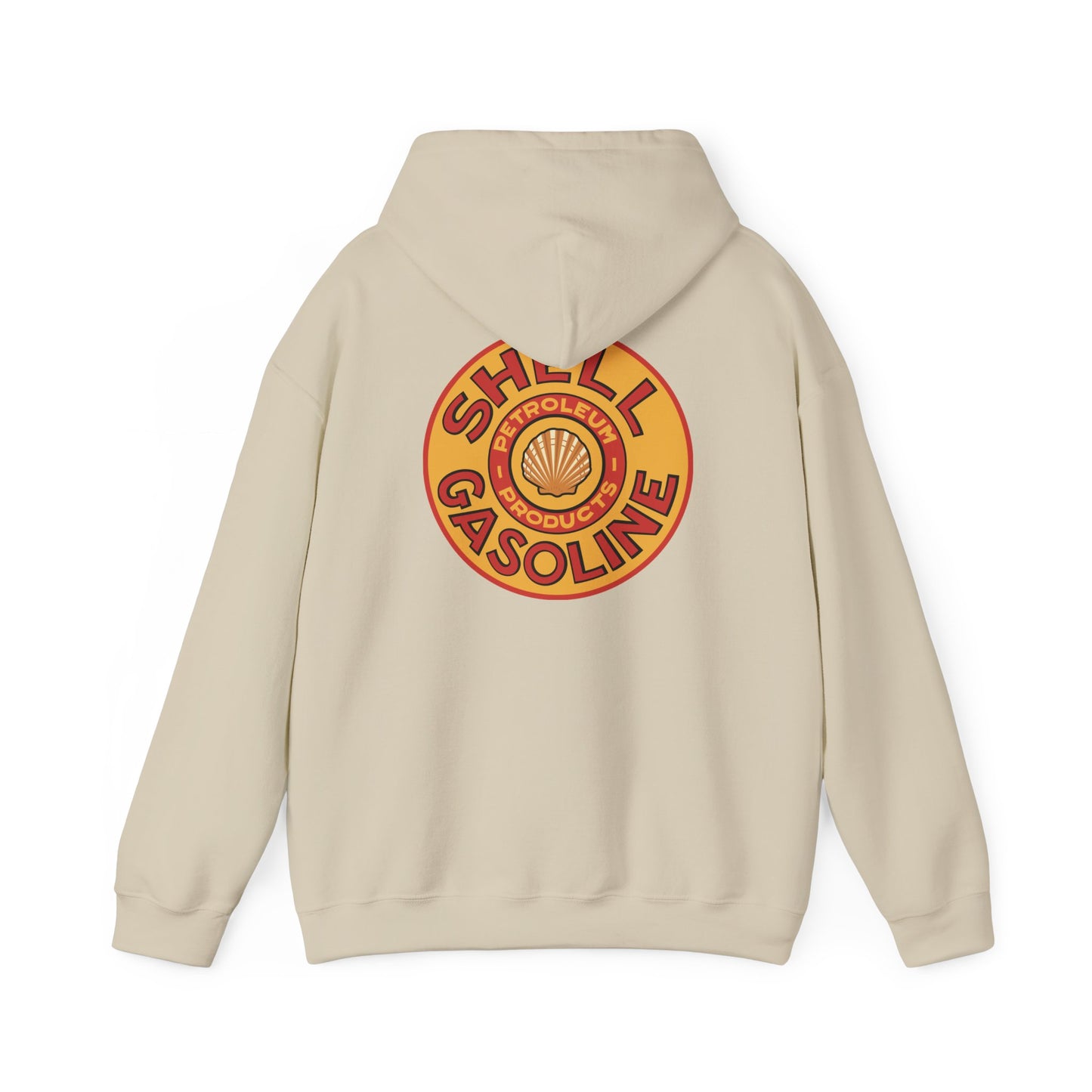 Shell Gasoline Logo Hoodie — Vintage Retro Petrol Badge Pullover
