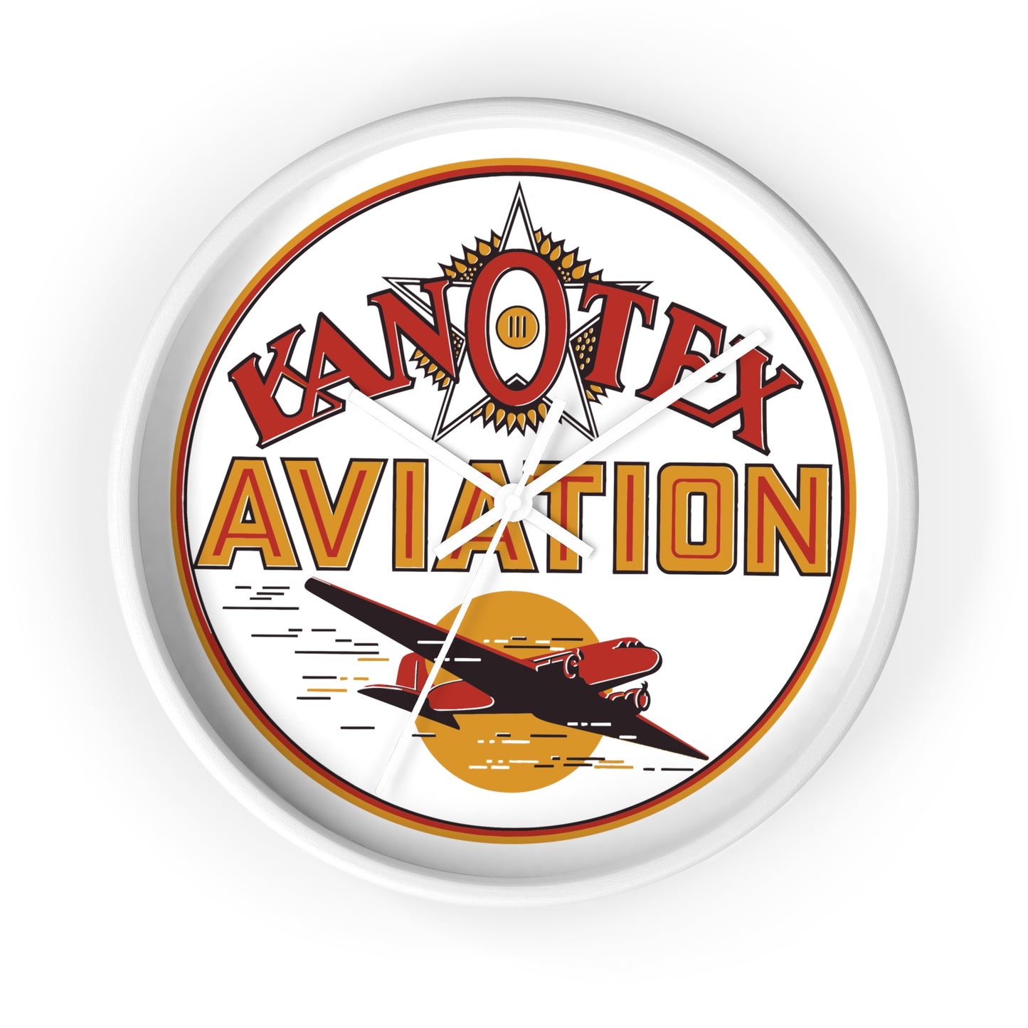 Kanotex Aviation Wall Clock — Vintage Petroliana Gift | The Faded Label Co.