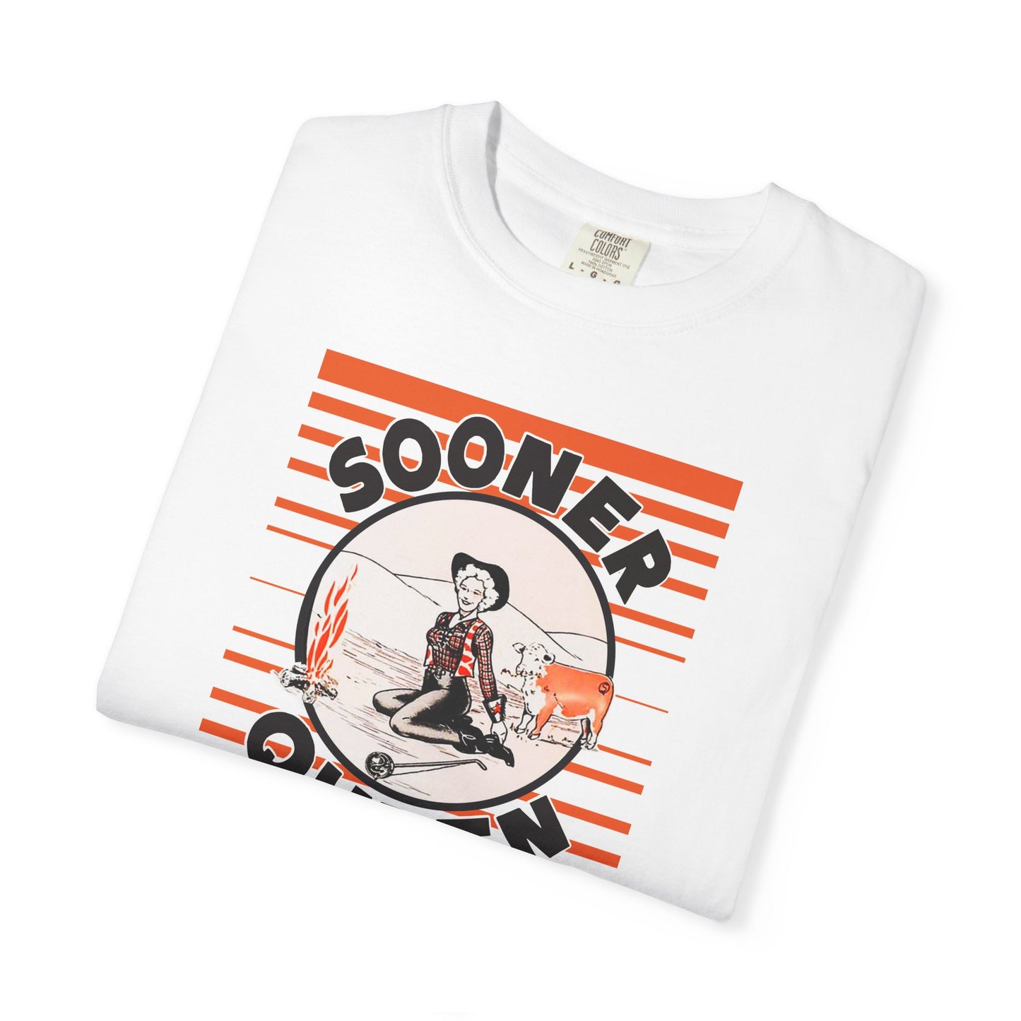 Sooner Queen Motor Oil Graphic T-Shirt comfort colors 1717