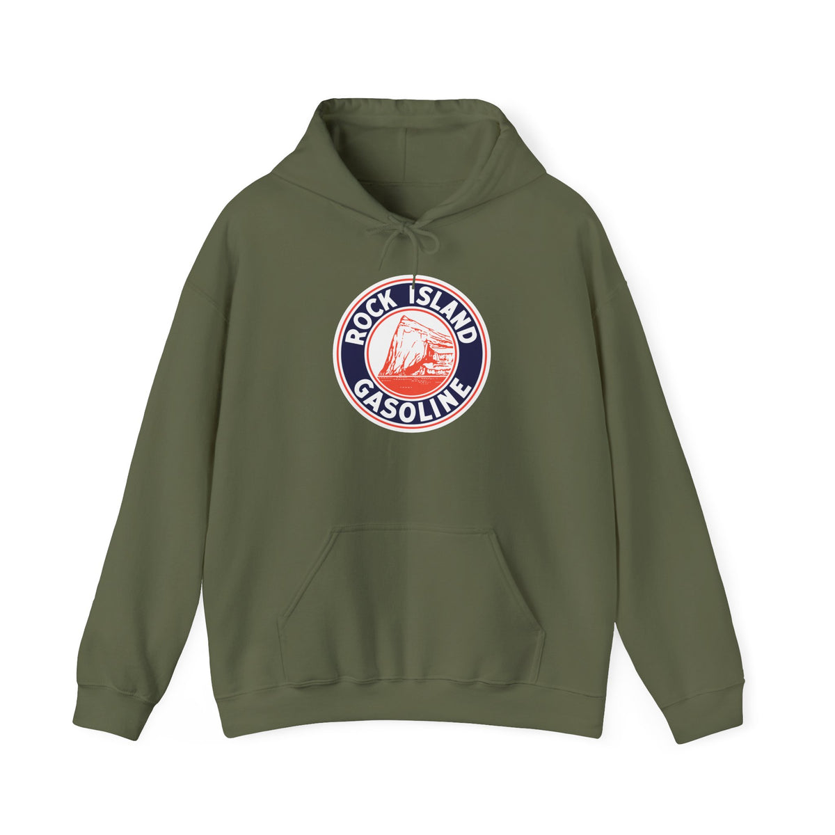 Rock Island Gasoline Hoodie — Vintage Petroliana | The Faded Label Co.