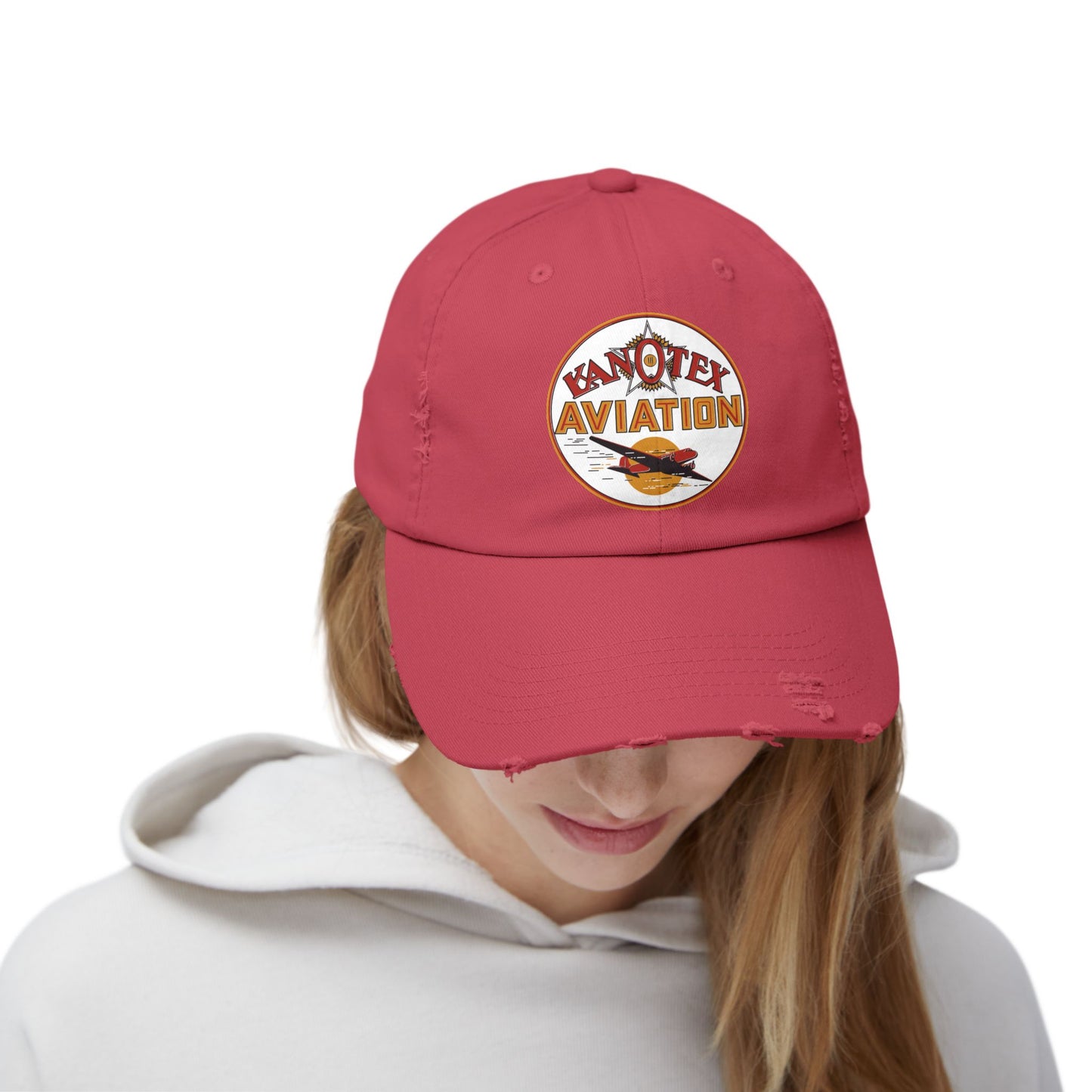 Kanotex Aviation Distressed Hat — Vintage Petroliana Gift | The Faded Label Co.