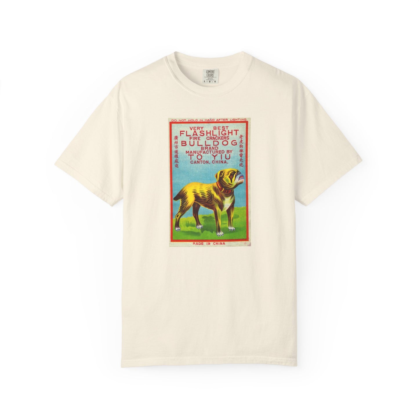Bulldog Brand Firecrackers t-shirt Bay — America's 250th vintage fireworks graphic tee — The Faded Label Co.