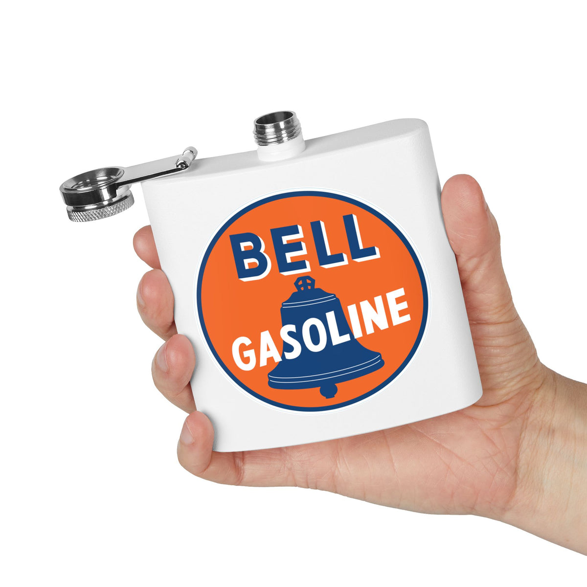 Bell Gasoline Flask — Vintage Route 66 Petroliana Gift | The Faded Label Co.