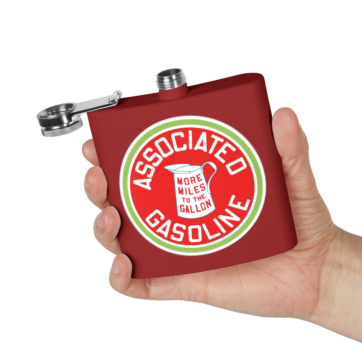 Associated Gasoline Flask — Vintage Petroliana Gift | The Faded Label Co.