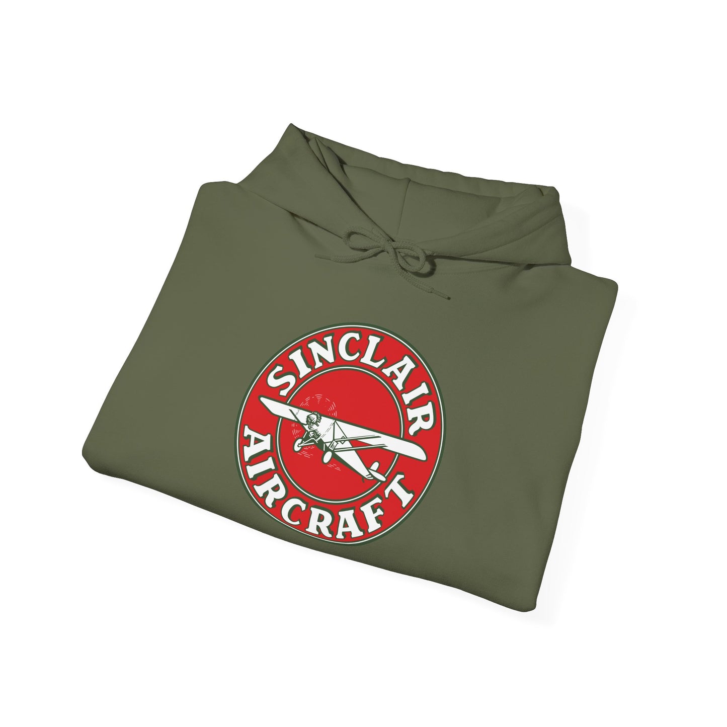 Sinclair Aircraft Vintage Logo Hoodie — Retro Aviation Pullover