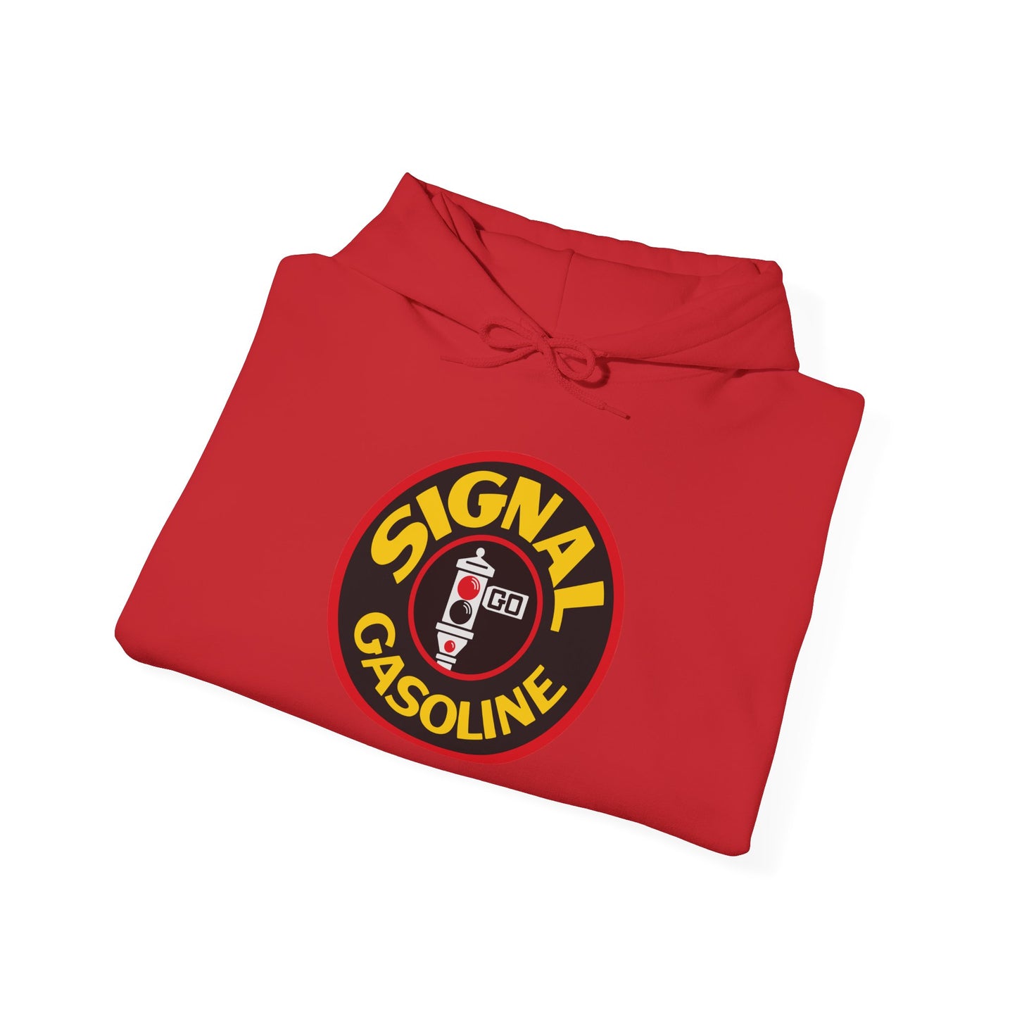Signal Gasoline Vintage Logo Hoodie — Retro Petrol Sign Pullover