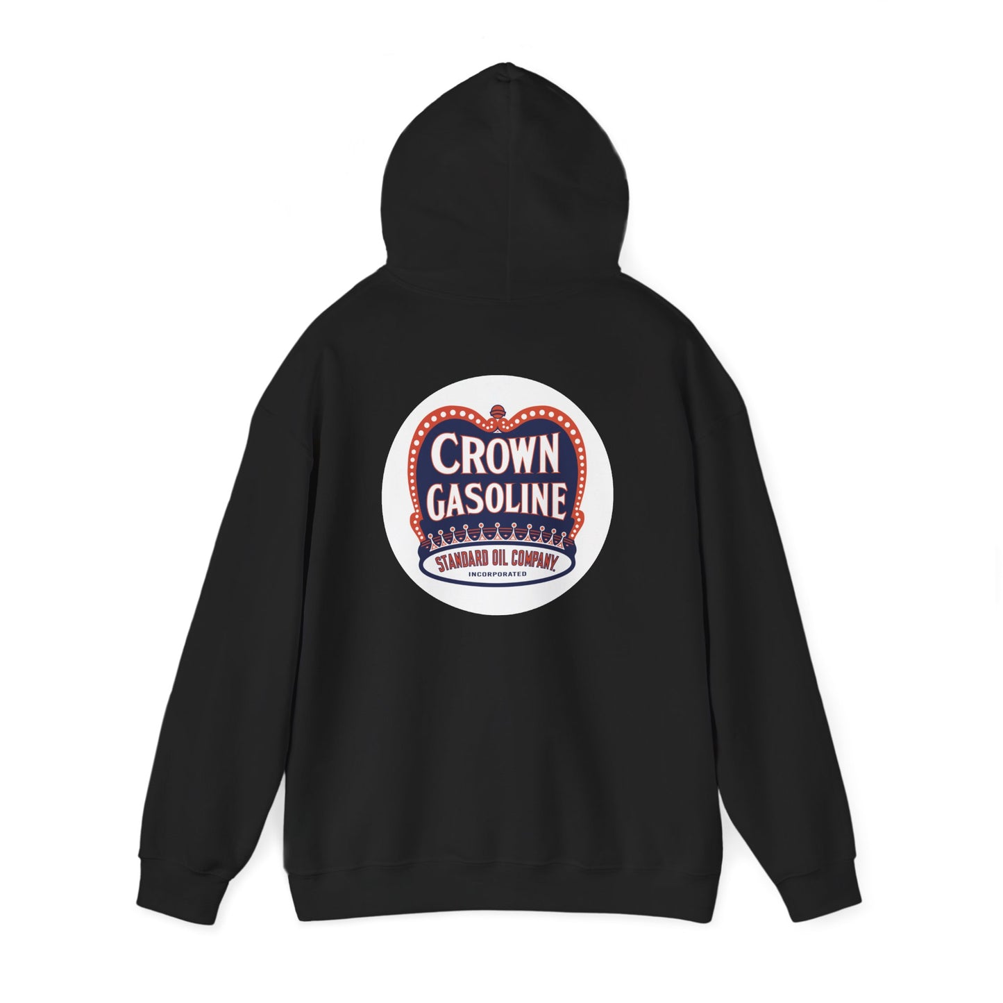 Crown Gasoline Vintage Logo Hoodie – Retro Gas Station Graphic Sweatshirt