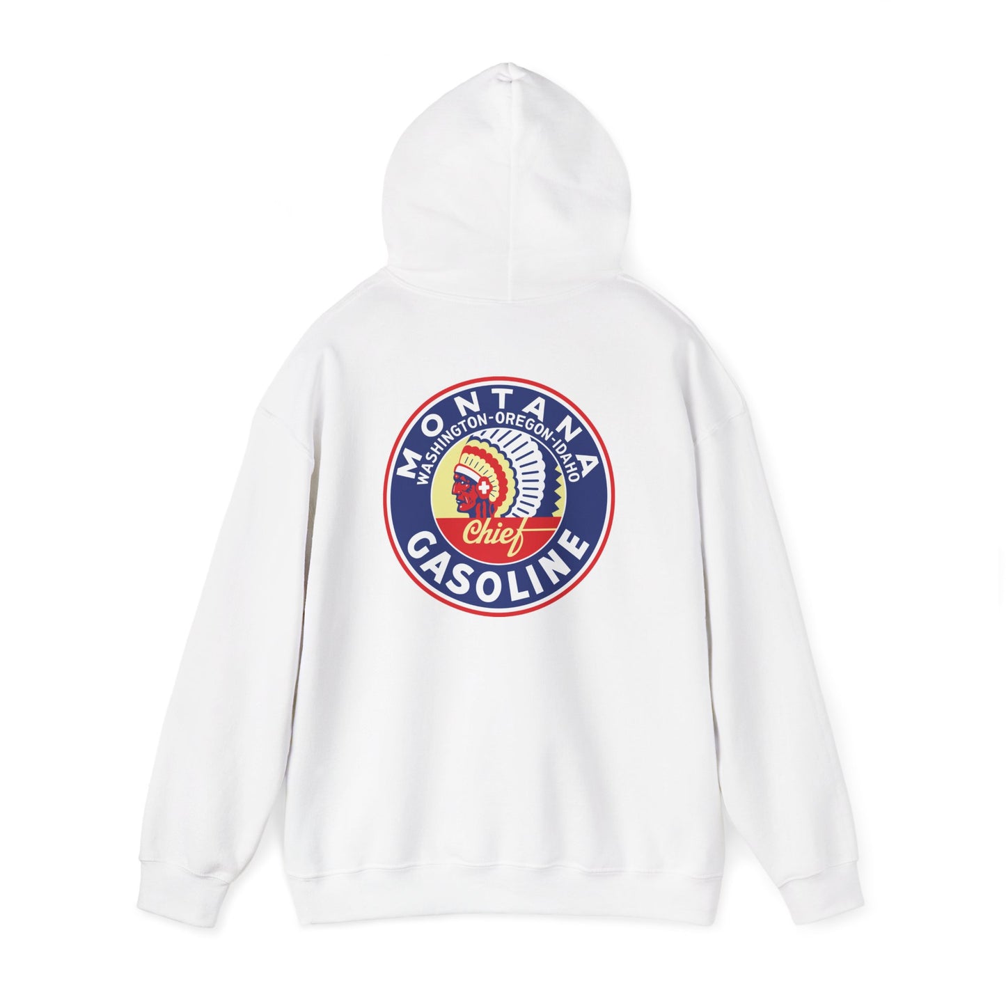 Montana Chief Gasoline Hoodie — Retro Logo Vintage Gas Station Pullover