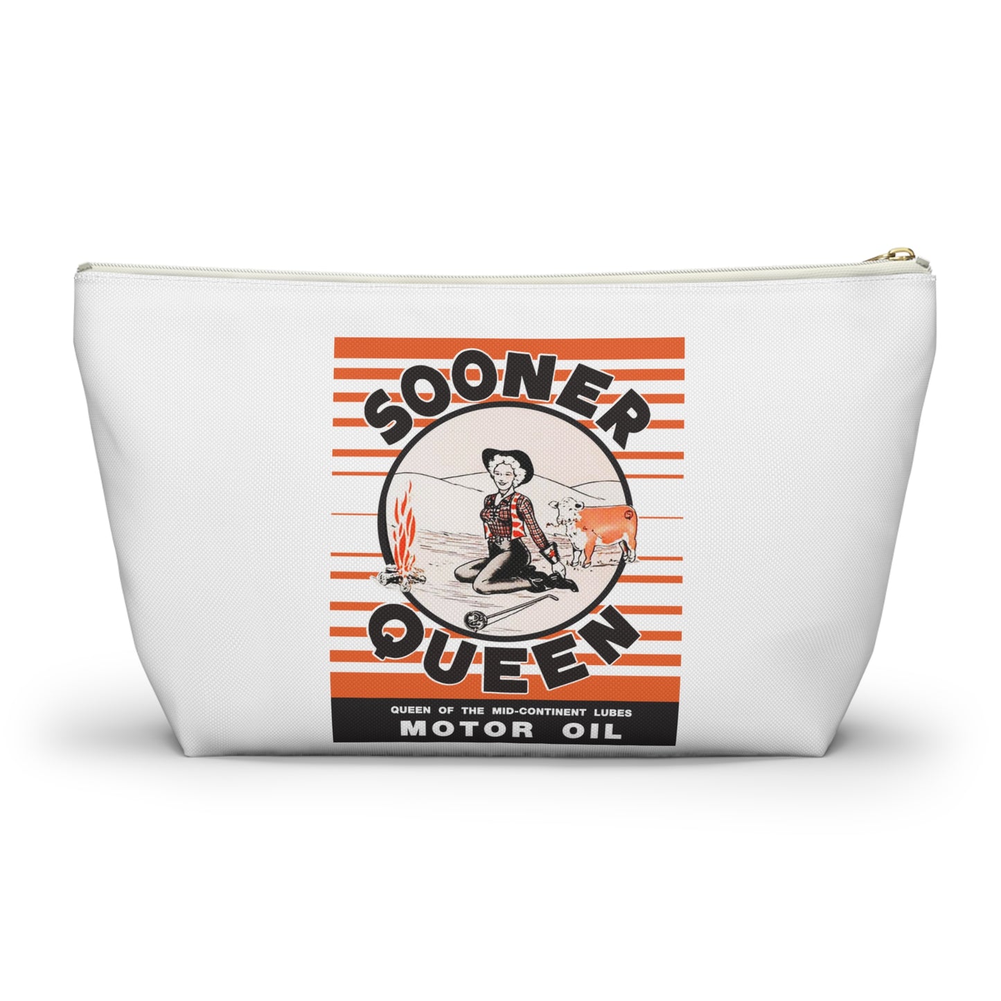 sooner queen Accessory Pouch w T-bottom