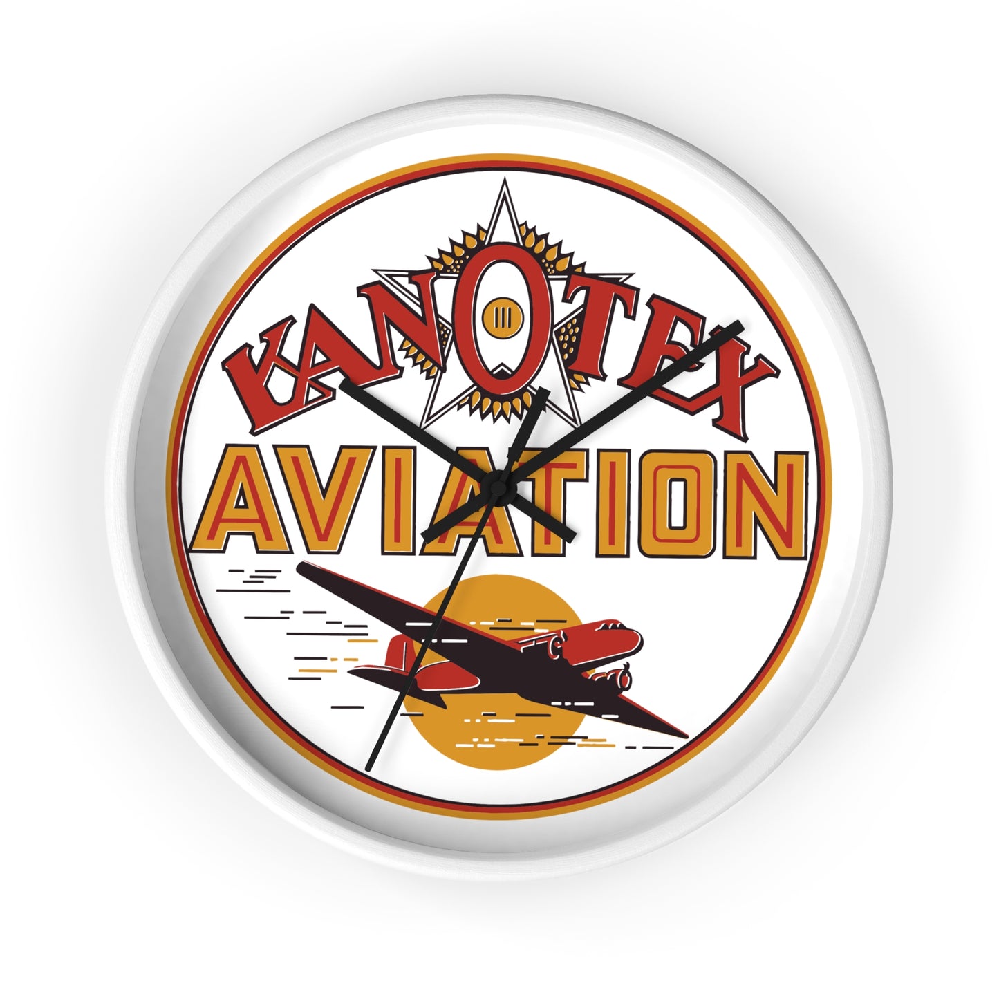 Kanotex Aviation Wall Clock — Vintage Petroliana Gift | The Faded Label Co.