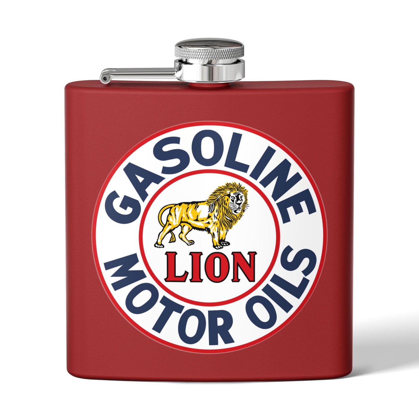 Lion Gasoline Flask — Vintage Arkansas Petroliana Gift | The Faded Label Co.