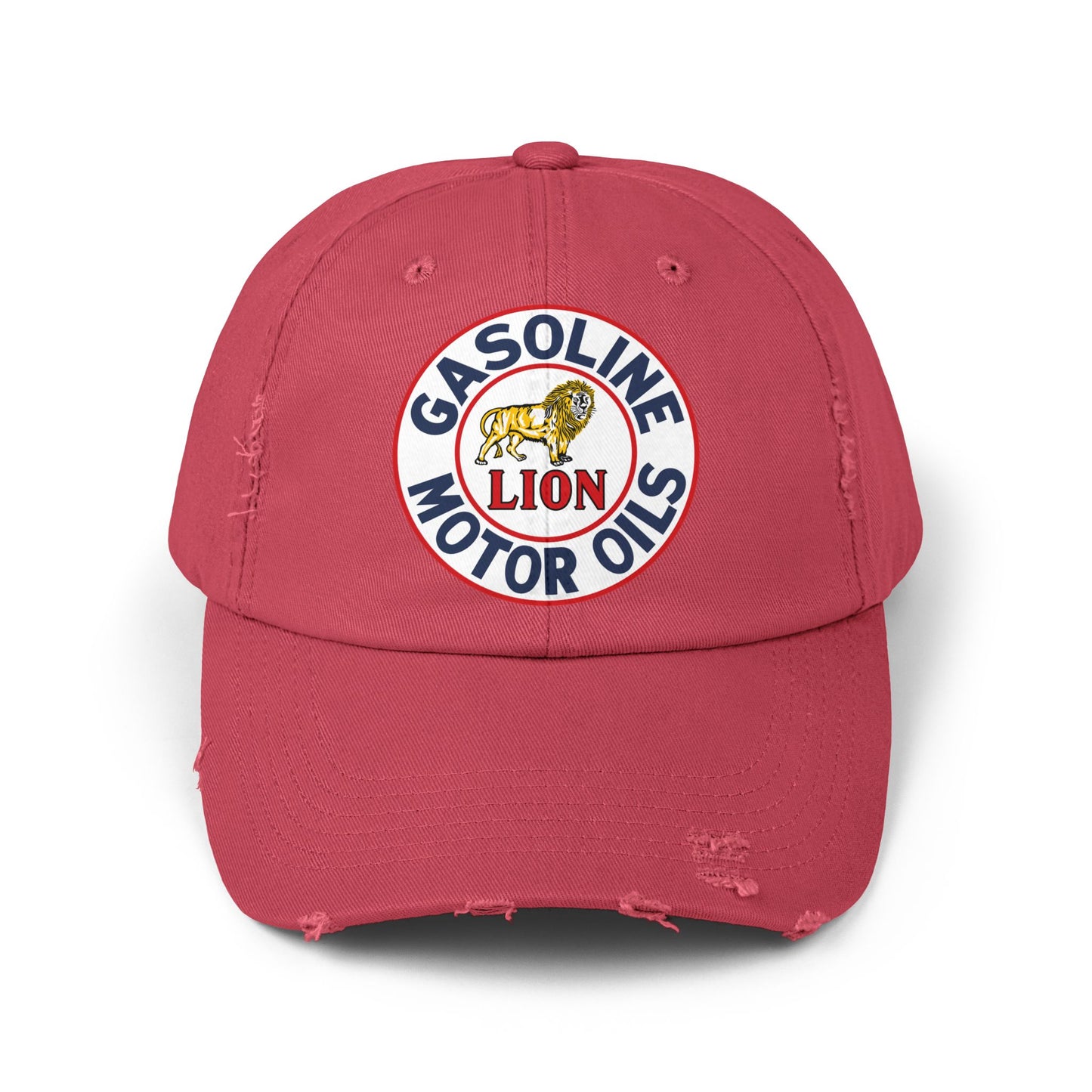 Lion Gasoline Distressed Cap — Vintage Arkansas Petroliana Hat | The Faded Label Co.