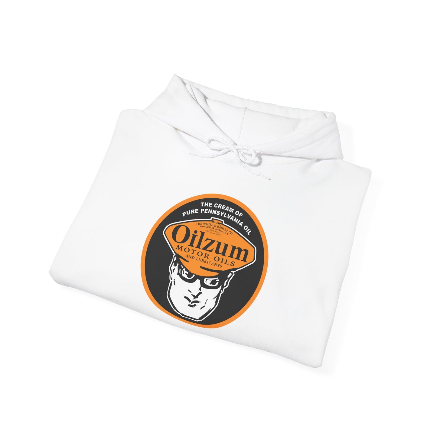 oilzum Hoodie — Vintage Oilzum Motor Oil Logo Pullover