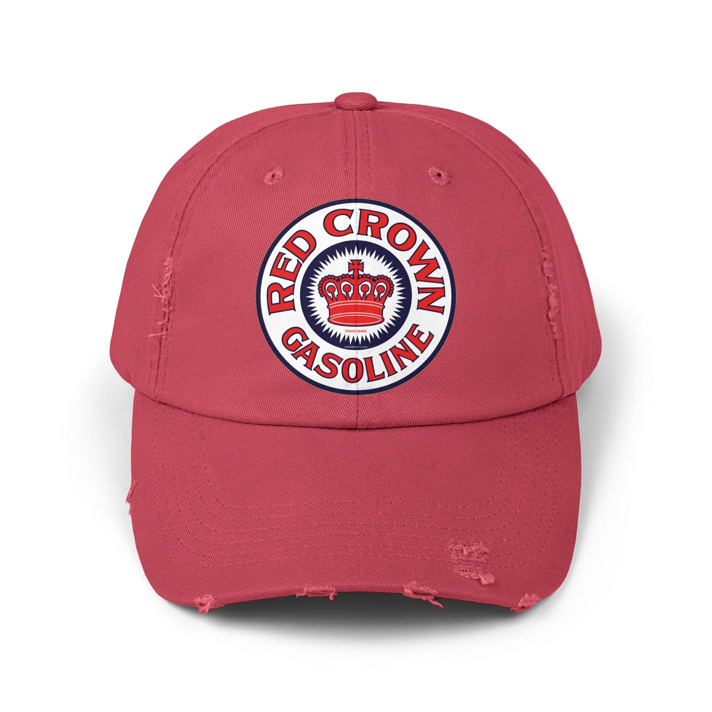 Red Crown Gasoline Distressed Cap — Vintage Standard Oil Petroliana Hat | The Faded Label Co.