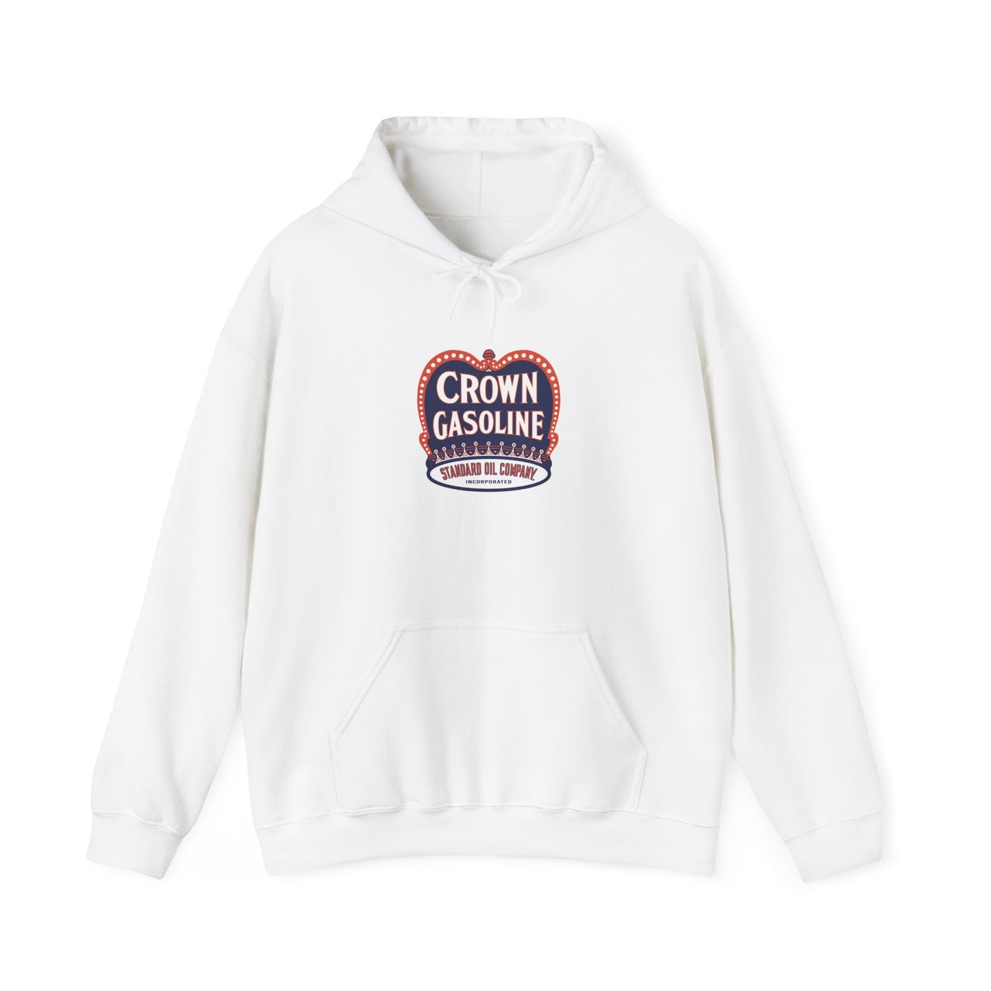Crown Gasoline Vintage Logo Hoodie – Retro Gas Station Graphic Sweatshirt
