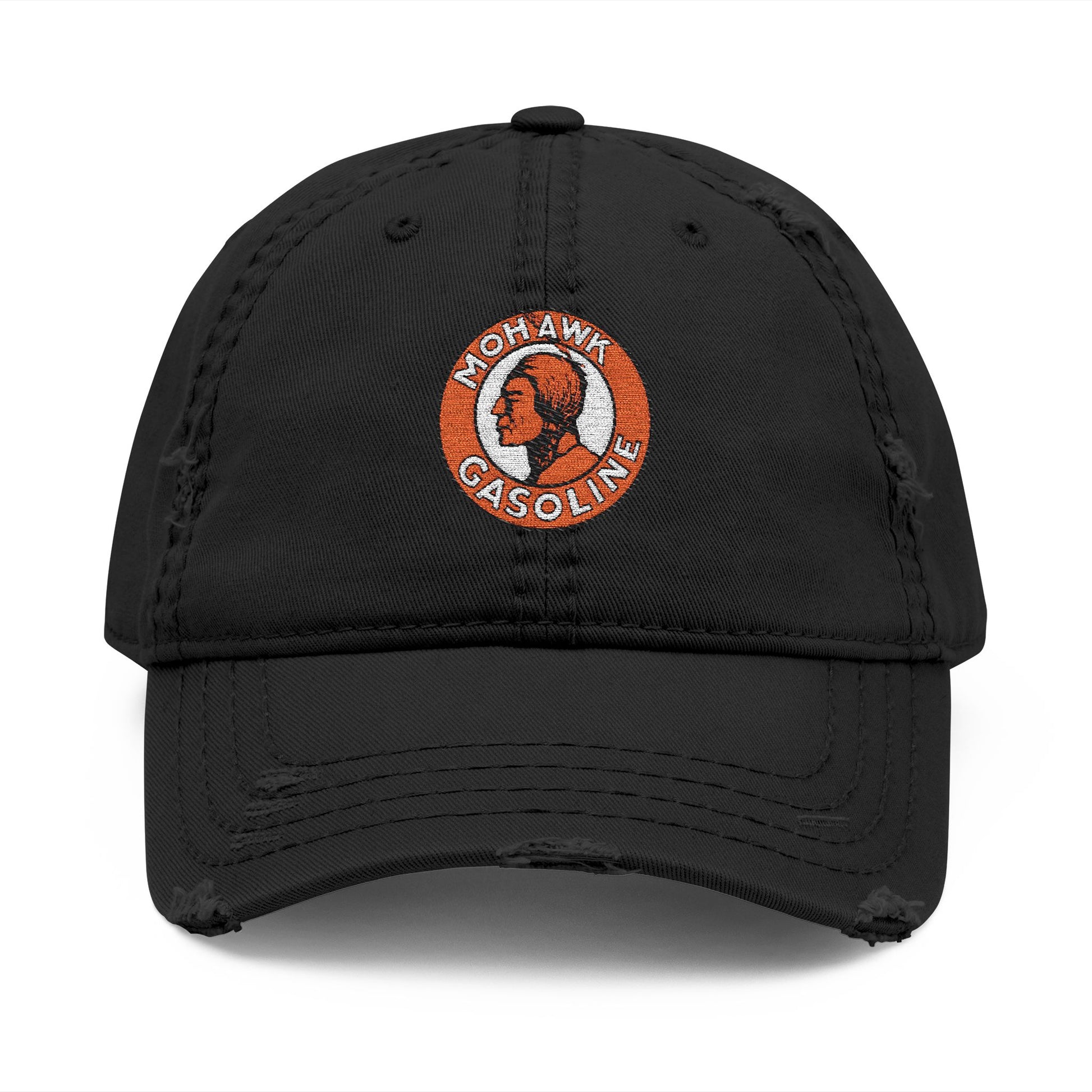 Mohawk Gasoline dad hat khaki — retro gas station embroidered hat — The Faded Label Co.