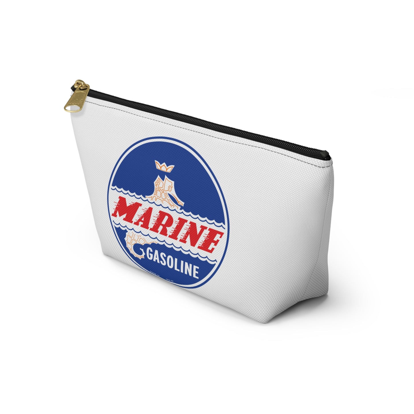 Marine Gasoline Accessory Pouch — Vintage Dockside Petroliana Gift | The Faded Label Co.