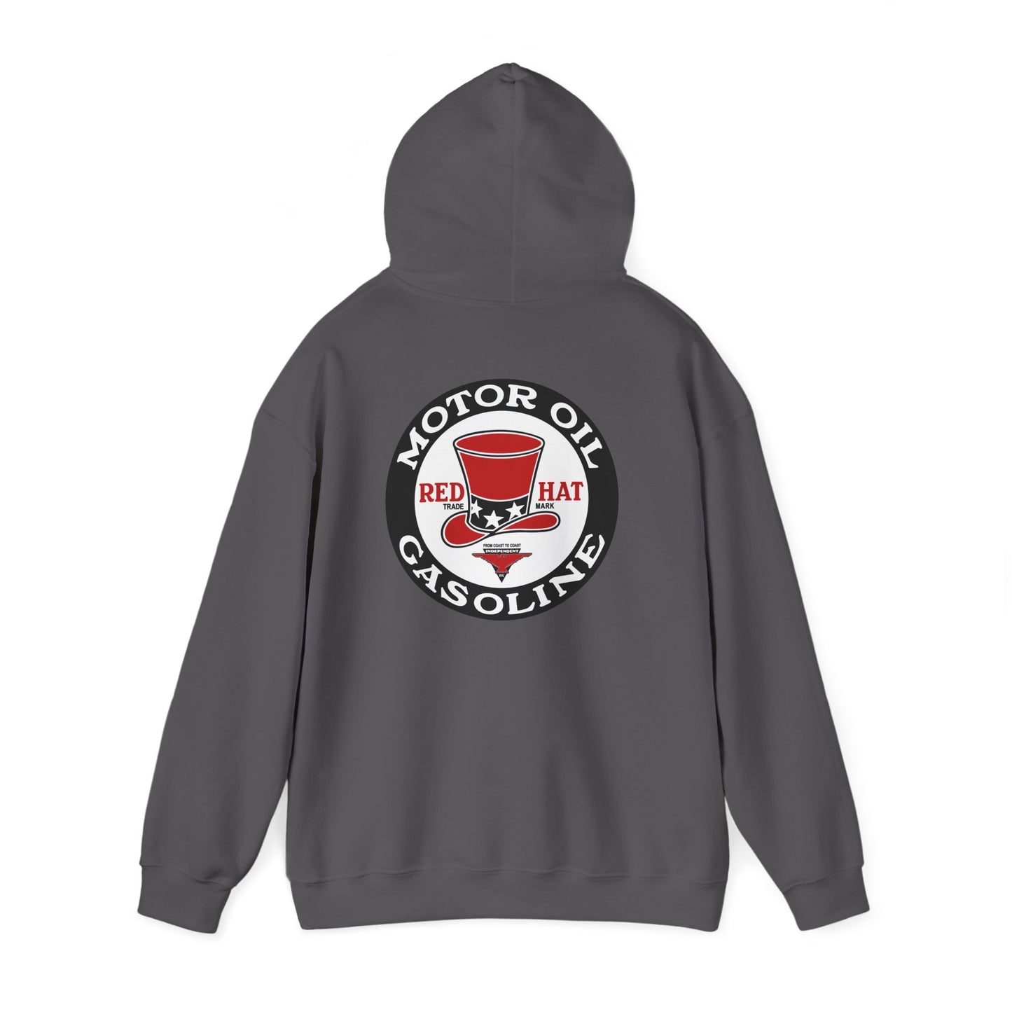 Red Hat Motor Oil Hoodie — Vintage Independent Petroliana | The Faded Label Co.