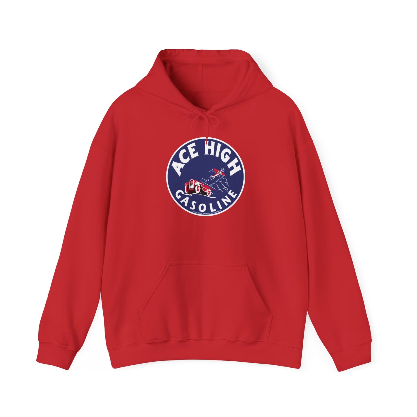 Ace High Gasoline Hoodie — Vintage Racing Logo Pullover