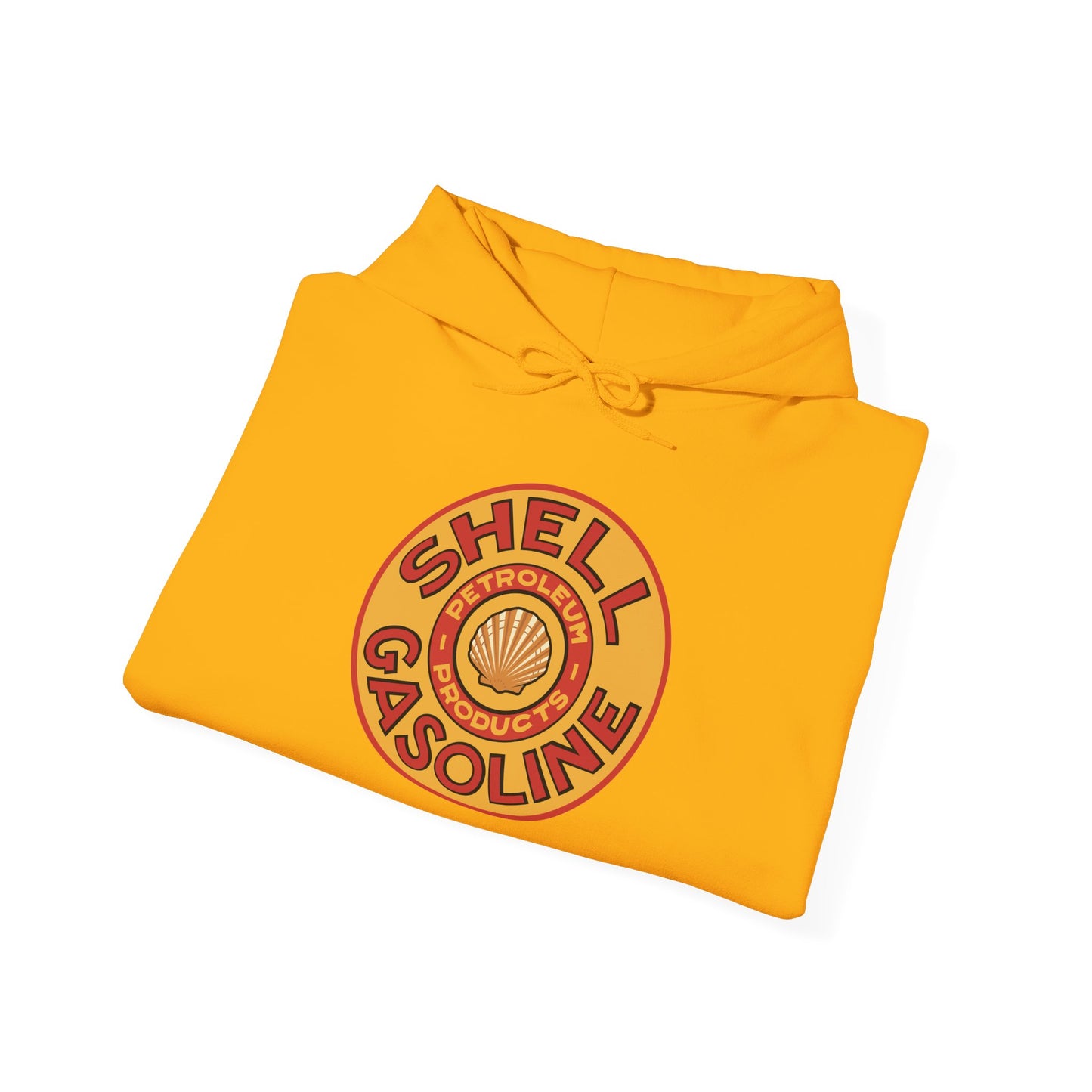 Shell Gasoline Logo Hoodie — Vintage Retro Petrol Badge Pullover