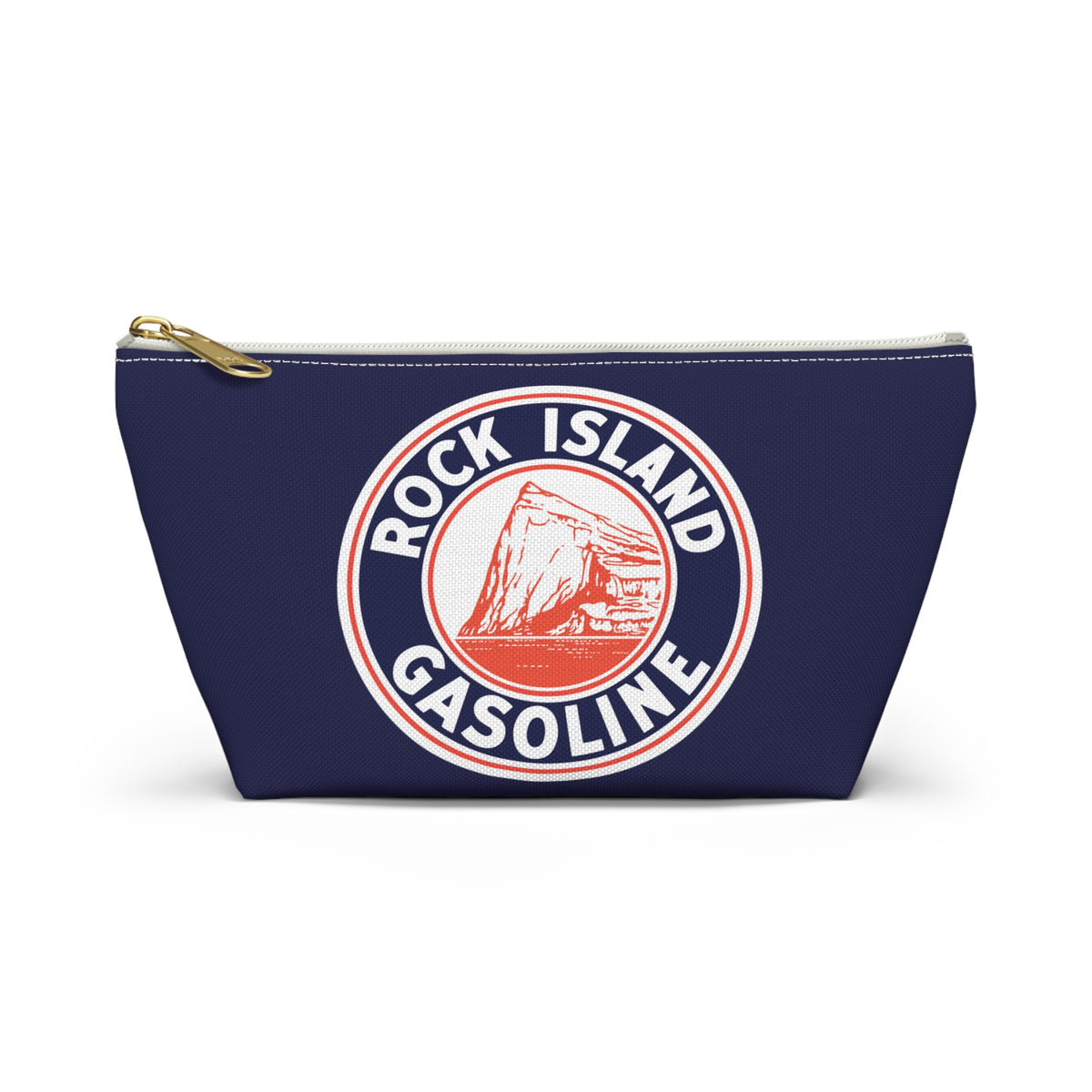 Rock Island Gasoline Accessory Pouch — Vintage Petroliana Gift | The Faded Label Co.