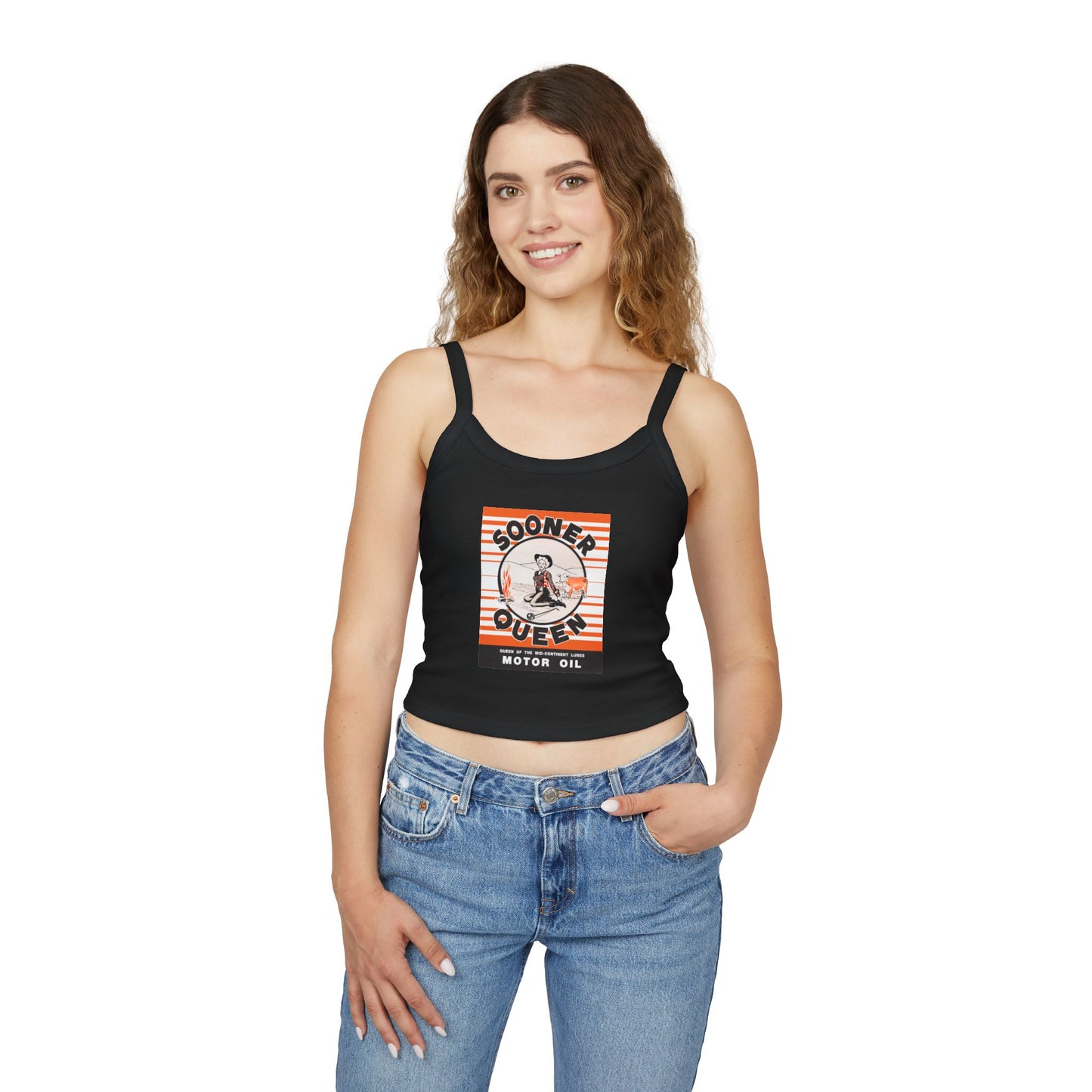 Sooner Queen Motor Oil Retro Crop Tank